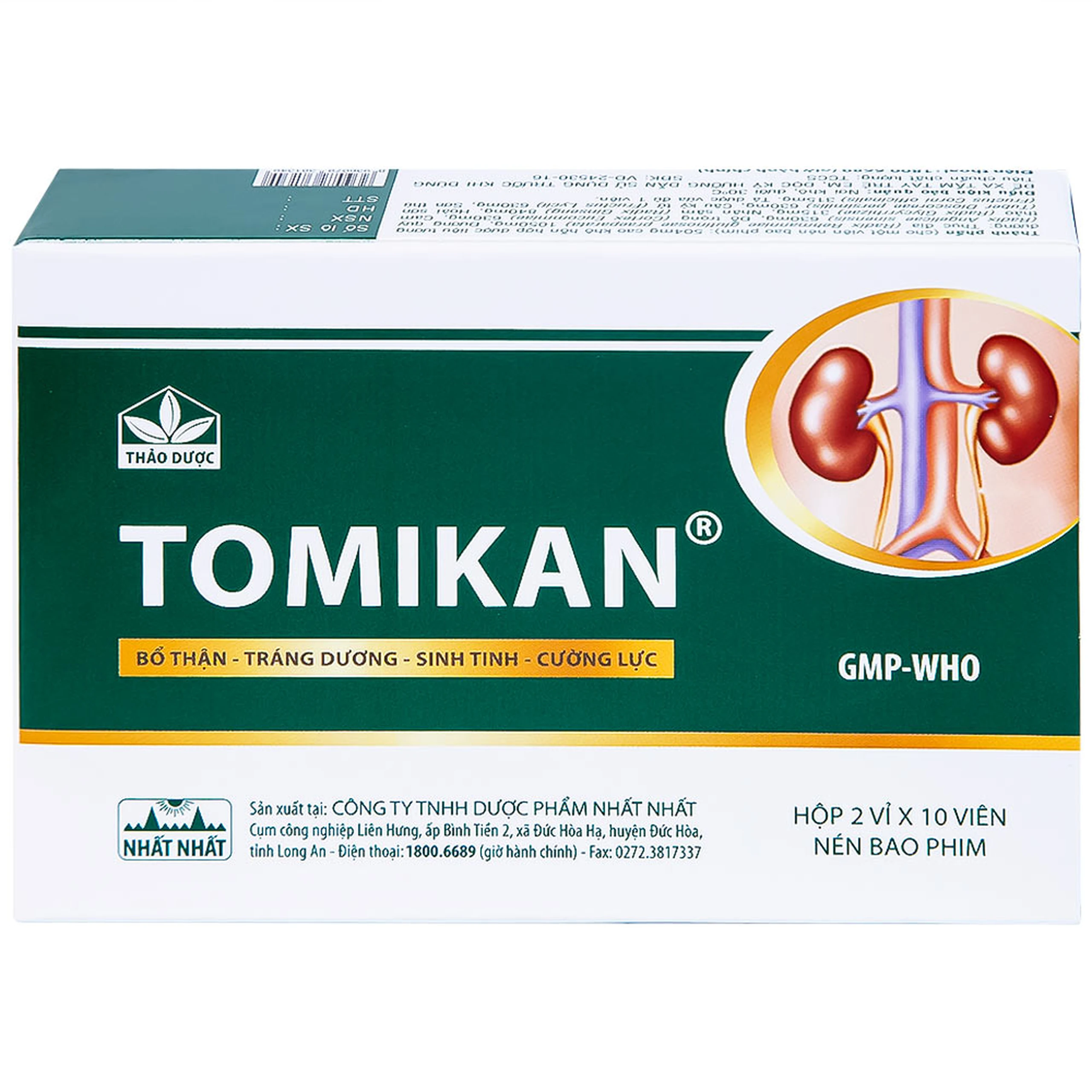 Thuốc Tomikan Nhất Nhất bổ thận, tráng dương, sinh tinh (2 vỉ x 10 viên)