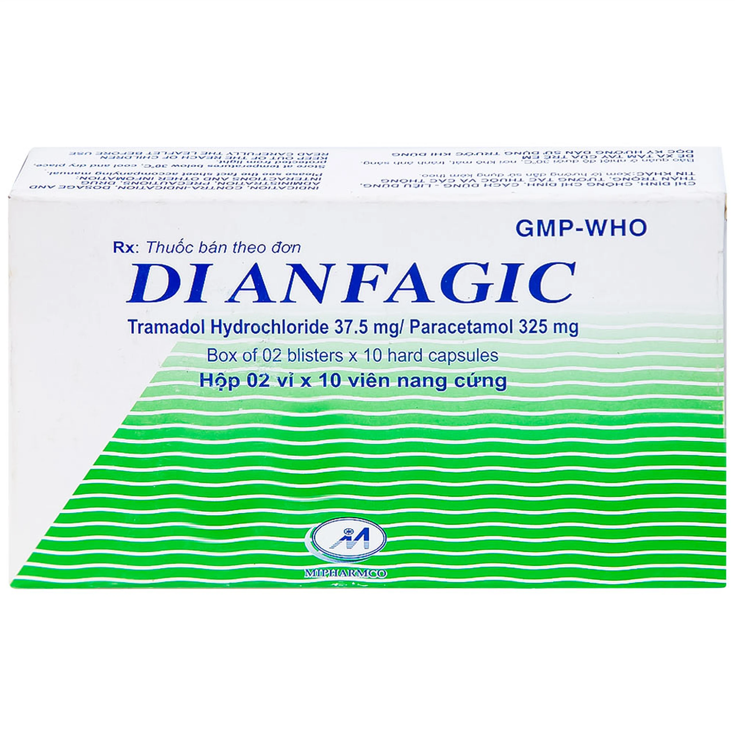 Thuốc Dianfagic Minh Hải giảm đau trung bình hoặc đau nặng (20 viên)