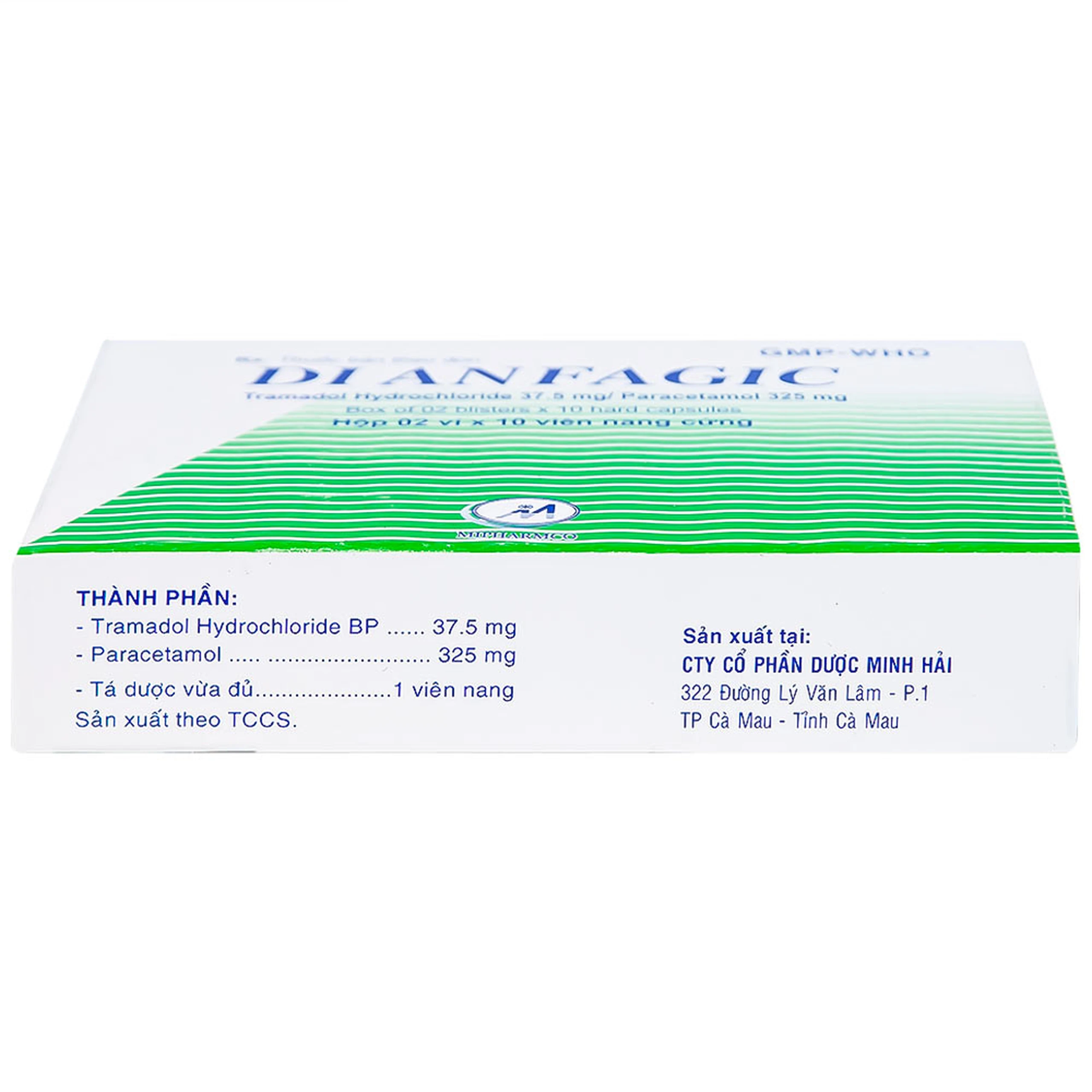 Thuốc Dianfagic Minh Hải giảm đau trung bình hoặc đau nặng (20 viên)