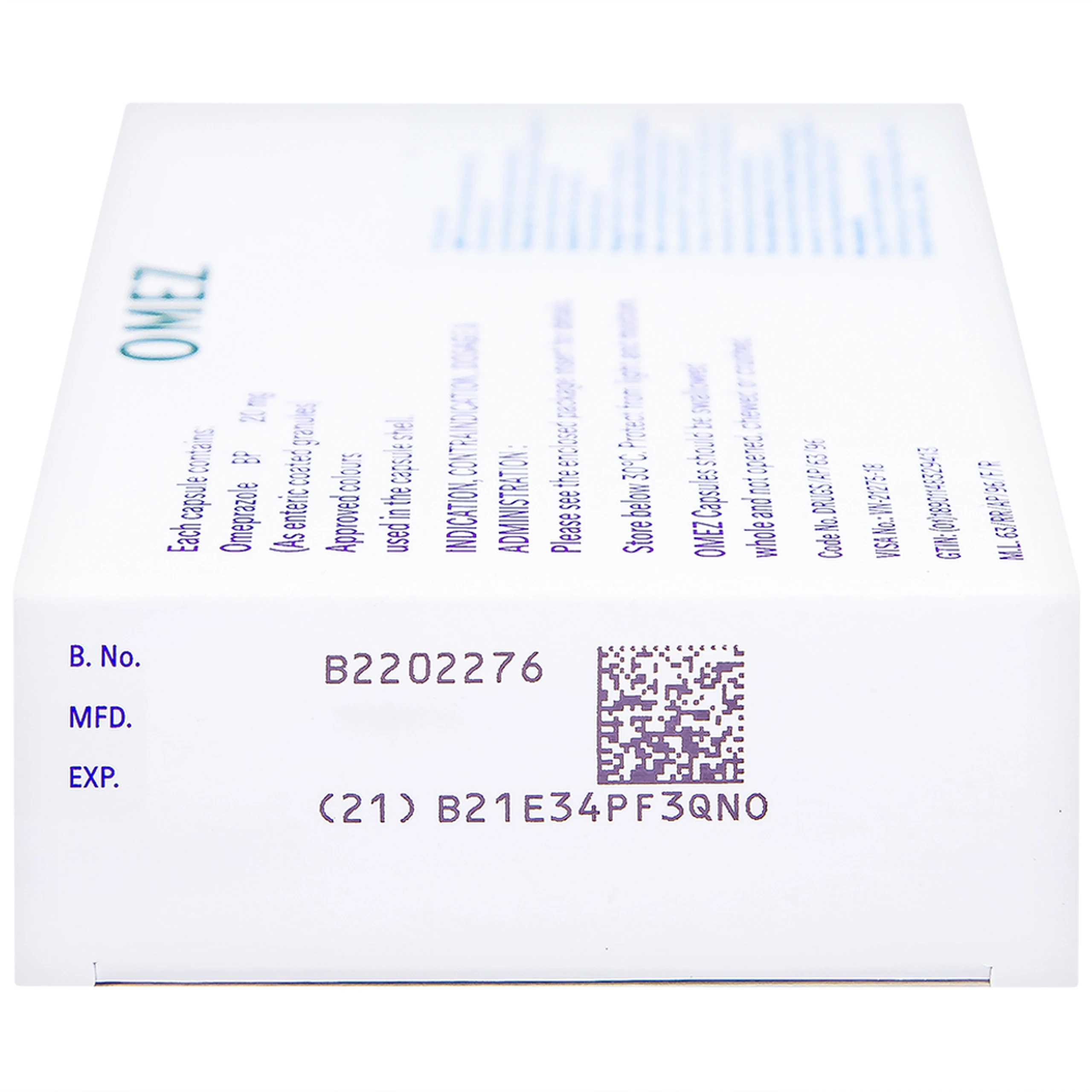 Viên nang cứng Omez 20mg Dr.Reddy's điều trị và dự phòng tái phát loét tá tràng (2 vỉ x 10 viên)