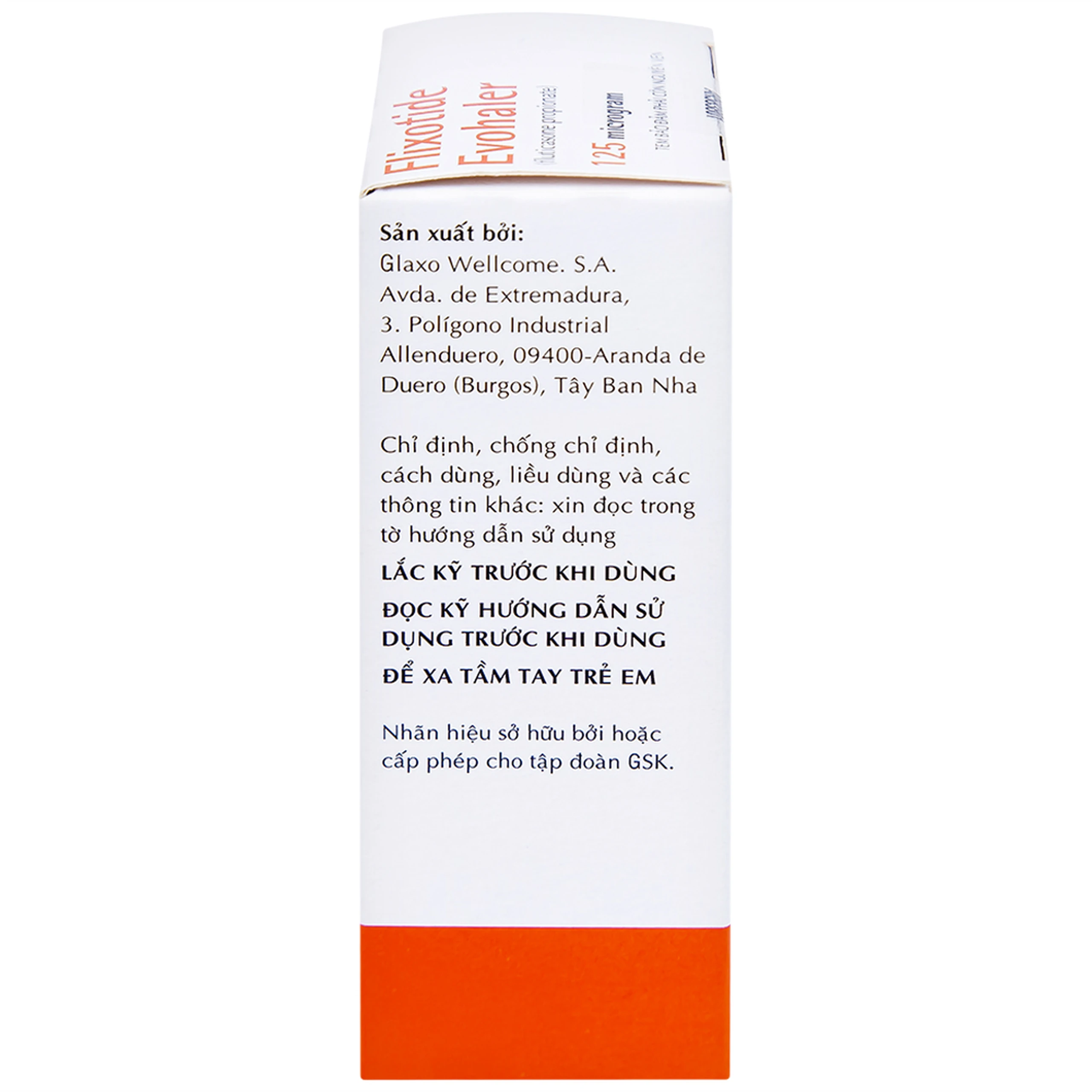 Khí dung Flixotide 125mcg GSK điều trị hen phế quản (120 liều)