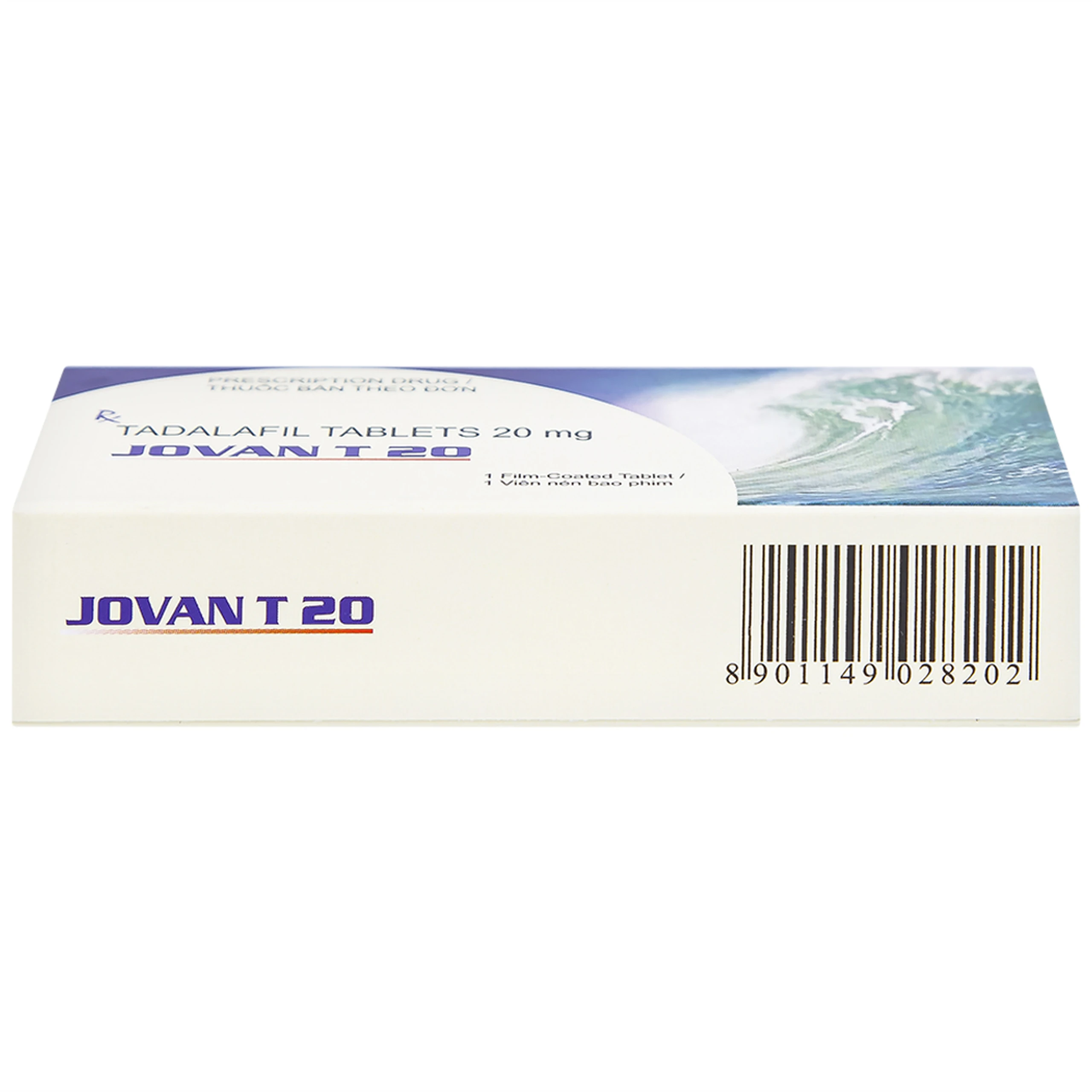 Viên nén Jovan T 20 Cadila điều trị rối loạn cương dương (1 vỉ x 1 viên)