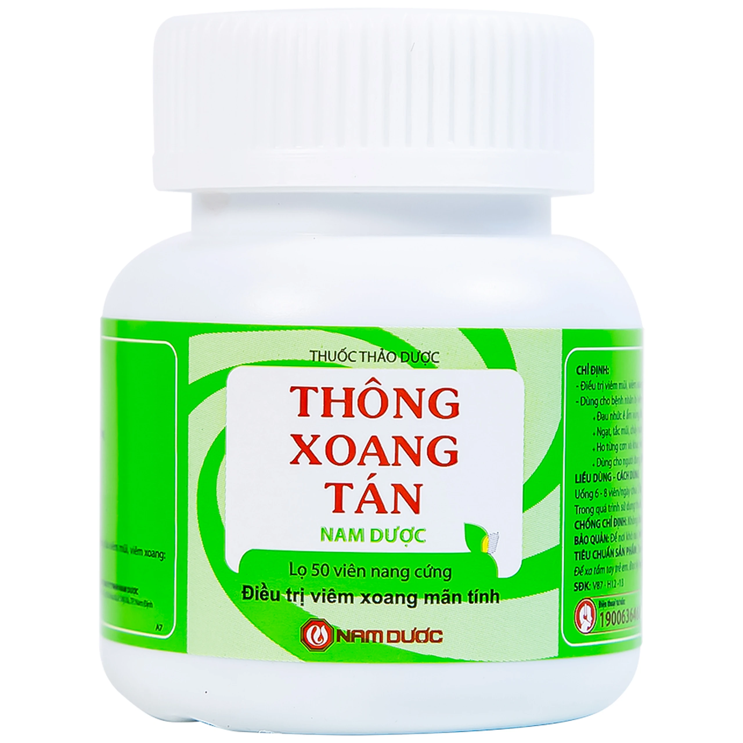 Thuốc Thông Xoang Tán Nam Dược điều trị viêm xoang mãn tính (50 viên)