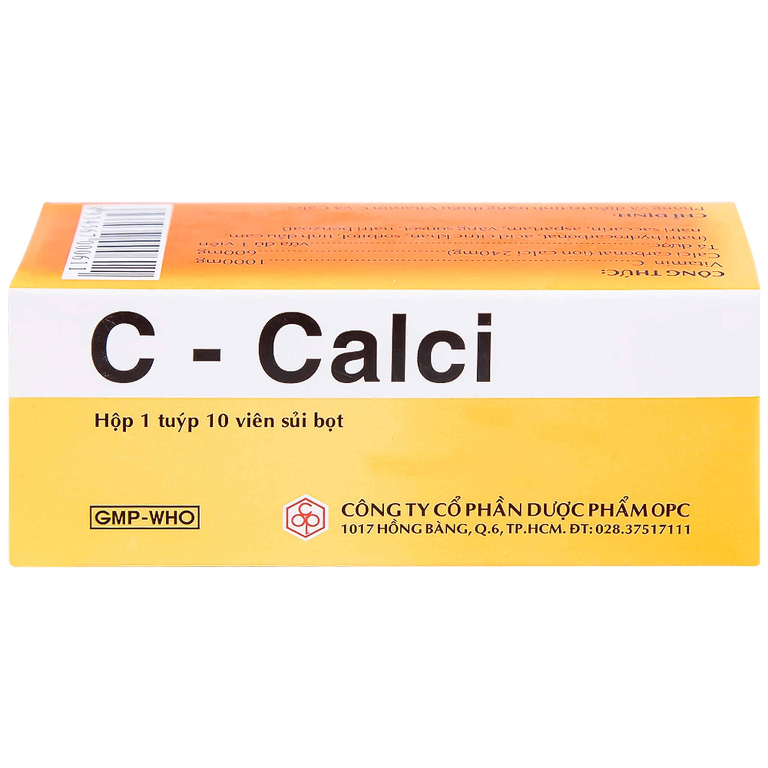 Viên sủi C-Calci OPC phòng và điều trị tình trạng thiếu Vitamin C và Calci (10 viên)