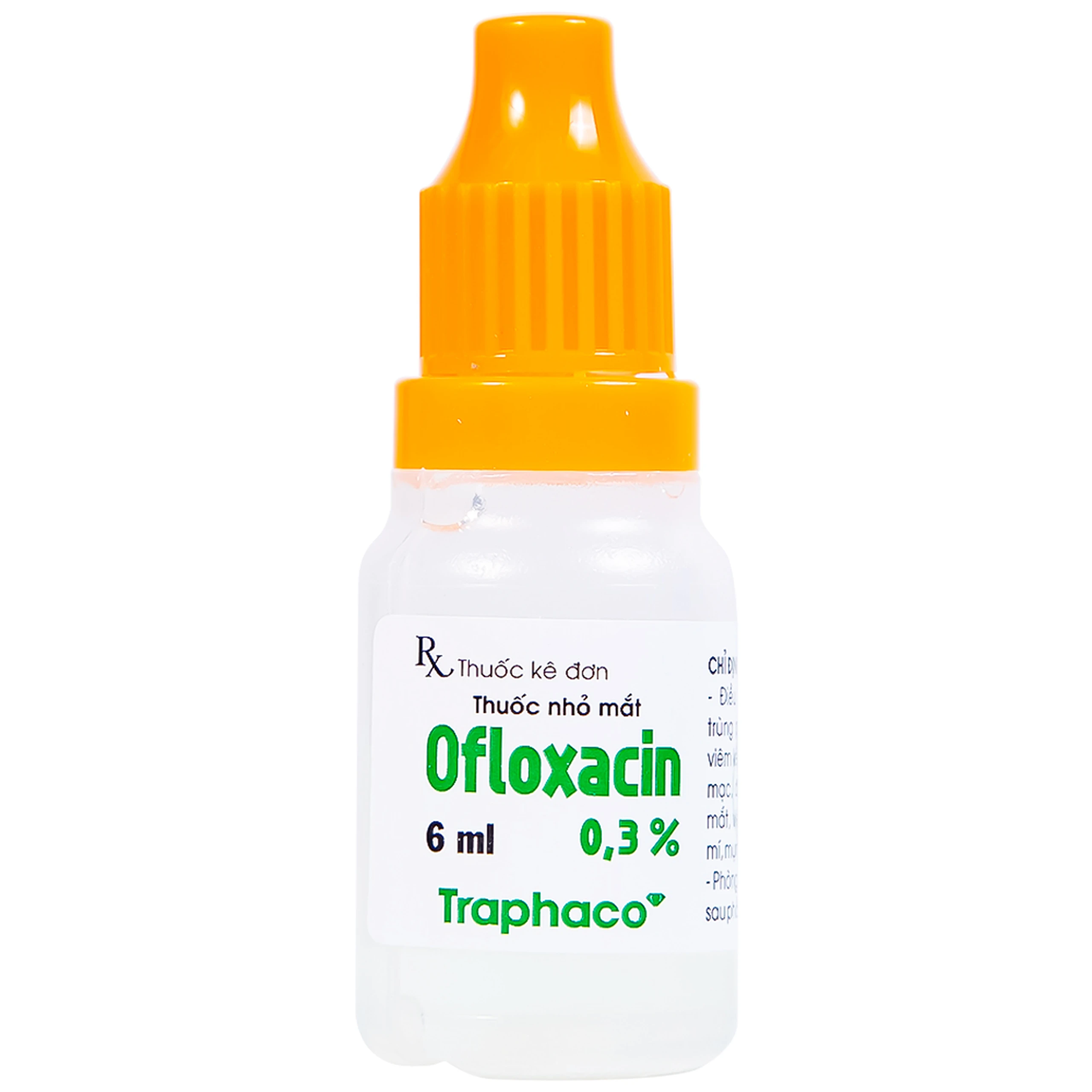 Thuốc nhỏ mắt Ofloxacin 0,3% Traphaco điều trị nhiễm trùng mắt, viêm kết mạc (6ml)