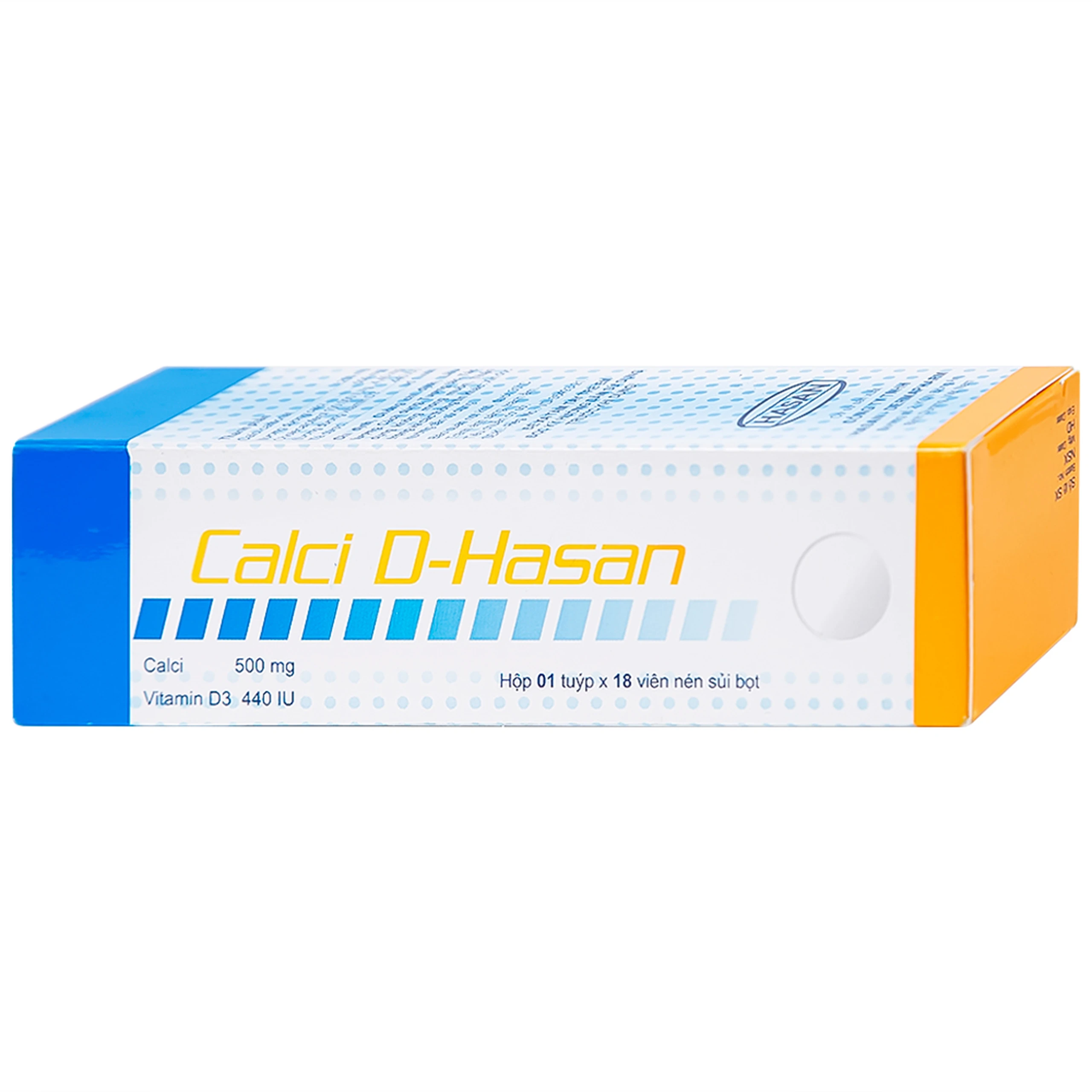 Viên sủi Calci D-Hasan điều trị loãng xương, bổ sung Canxi và Vitamin D (18 viên)