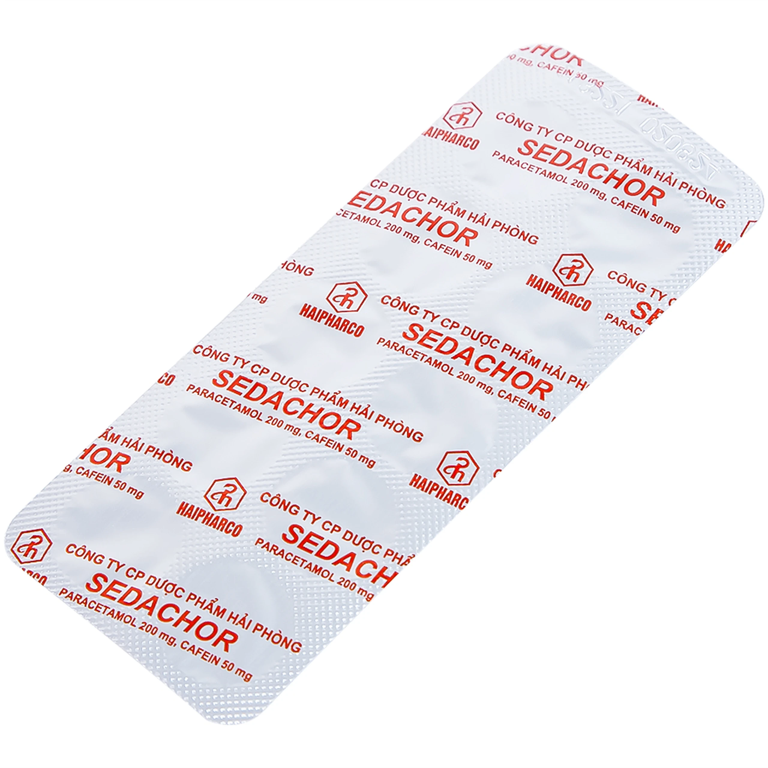 Thuốc Sedachor Haripharco hạ sốt, giảm đau, trị cảm cúm, nhức đầu (50 vỉ x 10 viên)