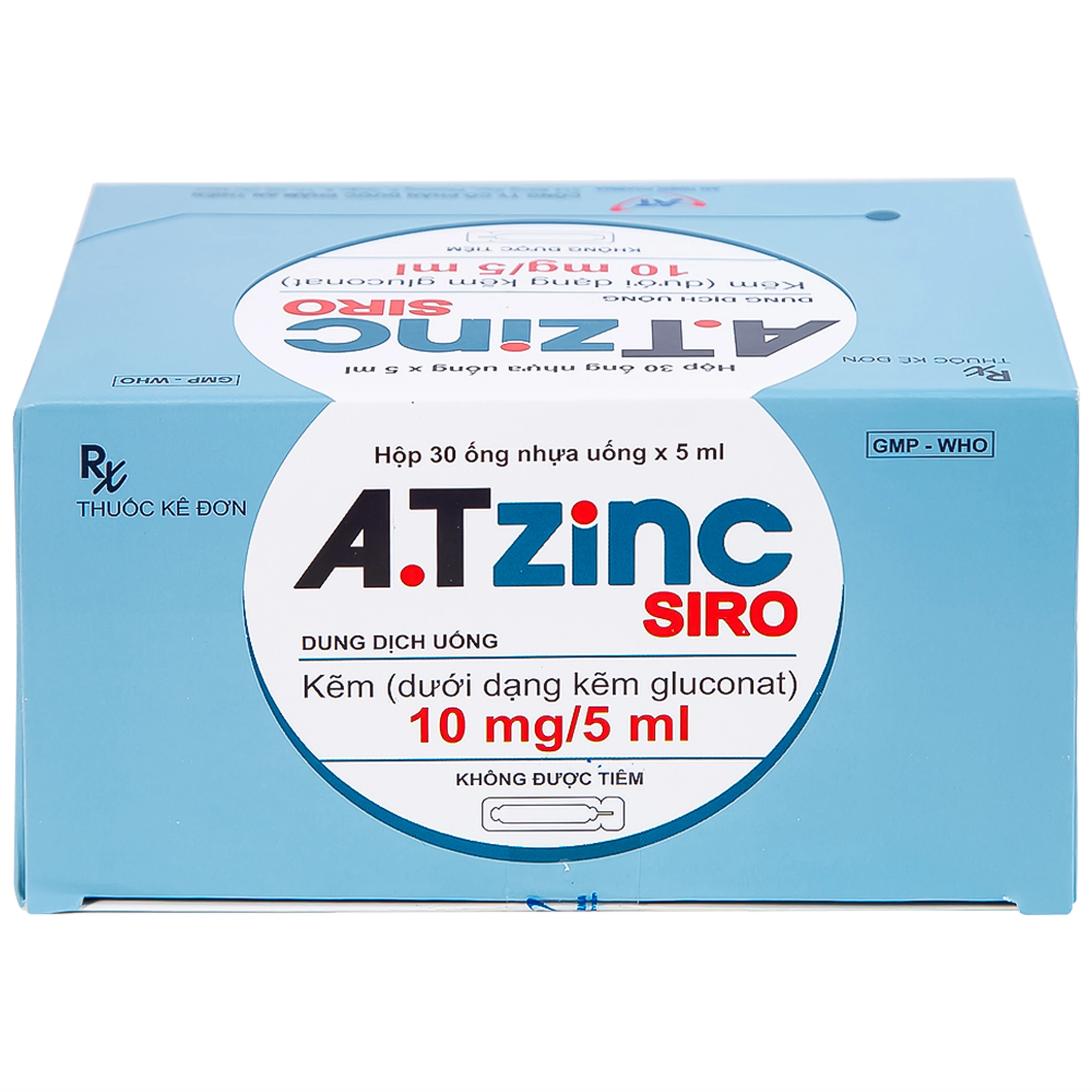 Siro A.Tzinc 10mg/5ml An Thiên phòng ngừa và điều trị thiếu kẽm (30 ống)