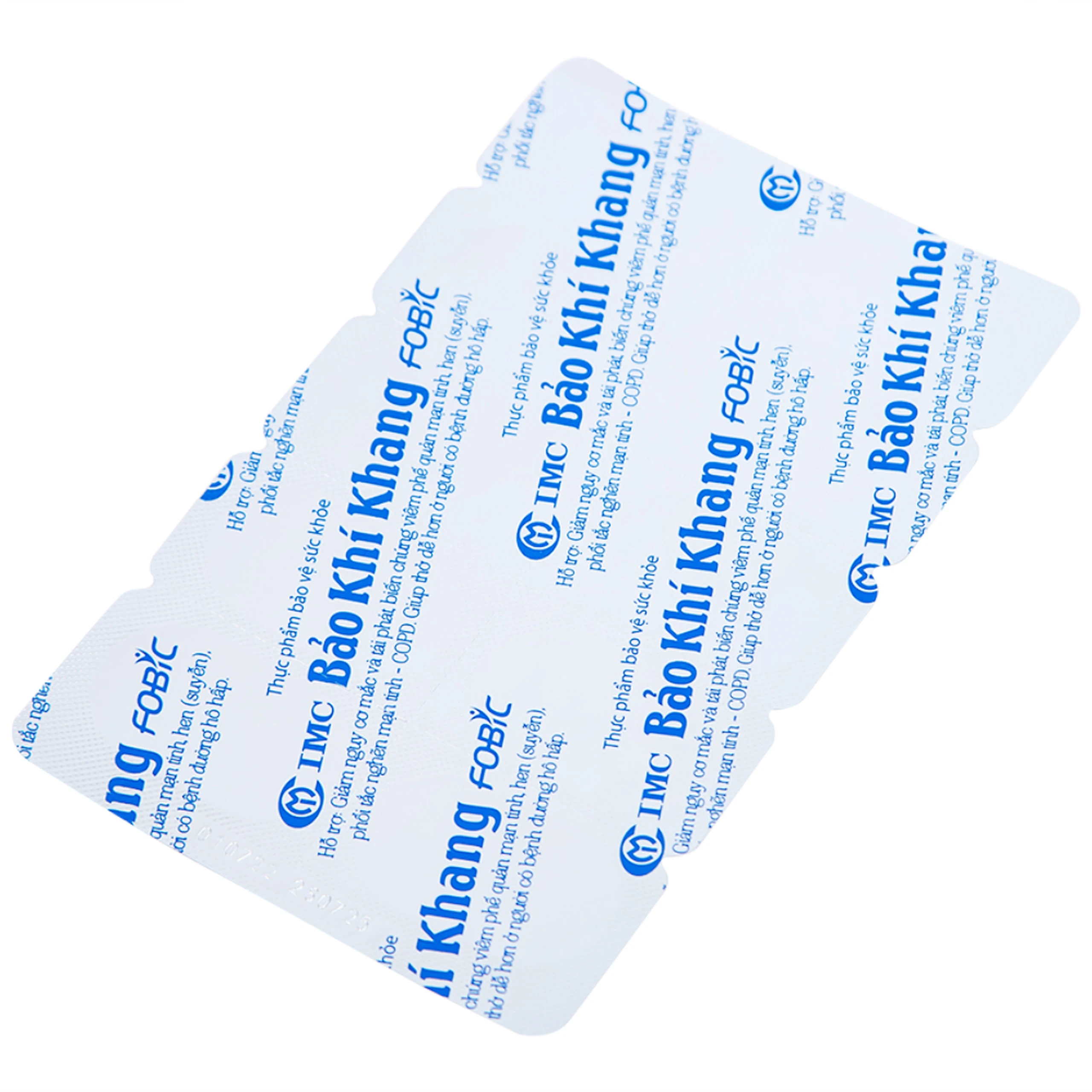 Viên hỗ trợ giảm nguy cơ viêm phế quản Bảo Khí Khang IMC (2 vỉ x 10 viên)