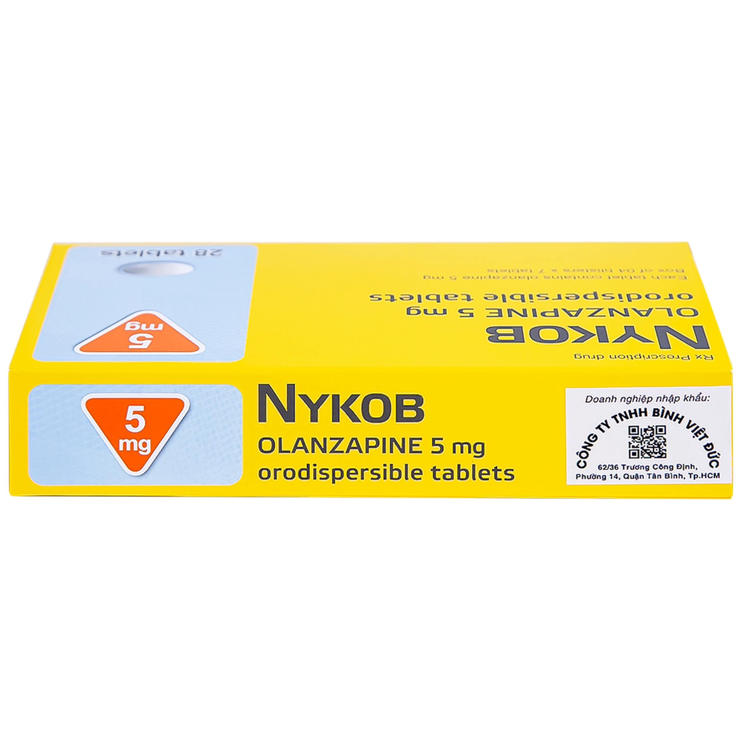 Viên nén Nykob 5mg Genepharm SA điều trị tâm thần phân liệt (4 vỉ x 7 viên)