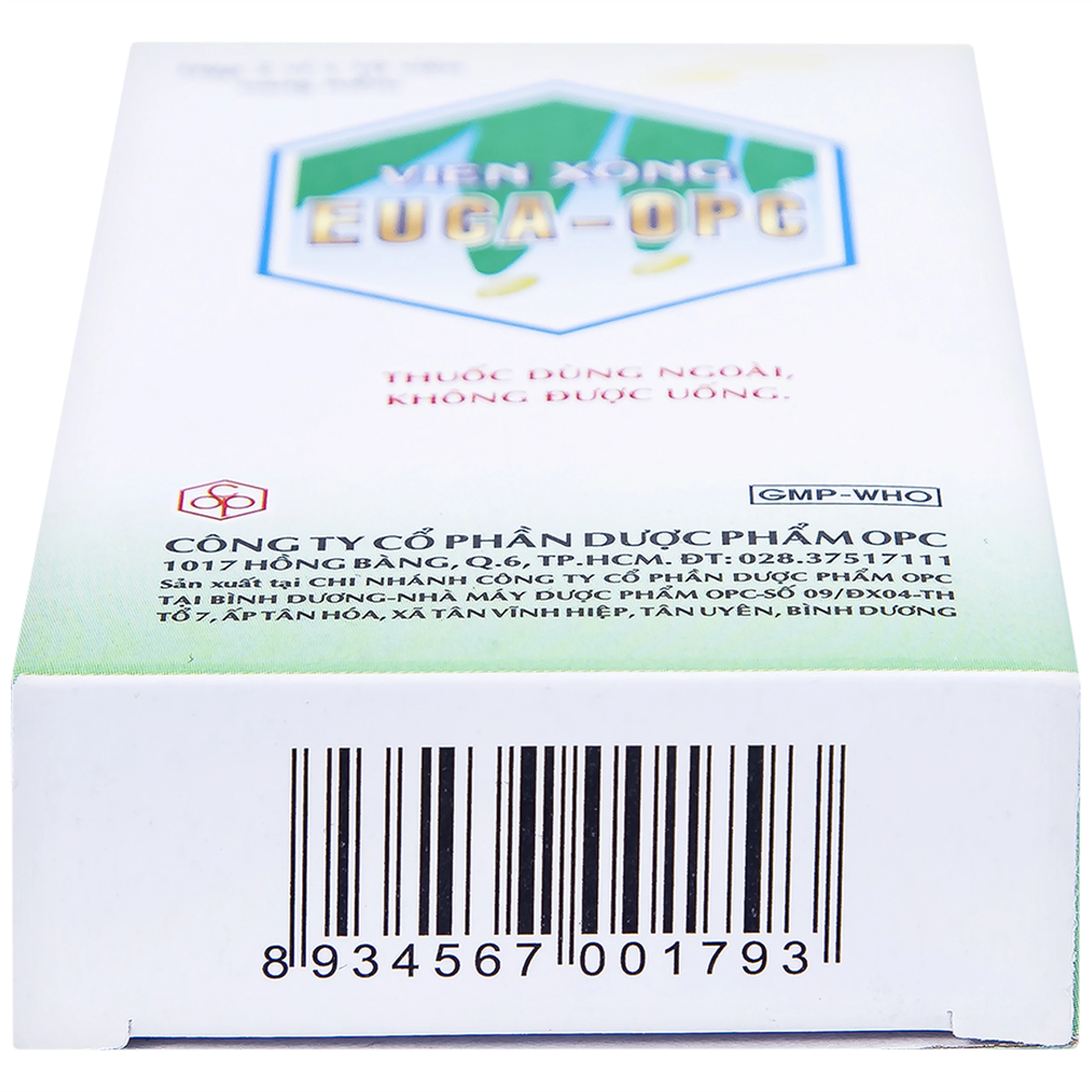 Viên xông Euca-OPC điều trị cảm mạo, cảm cúm, sát trùng mũi họng (2 vỉ x 10 viên)