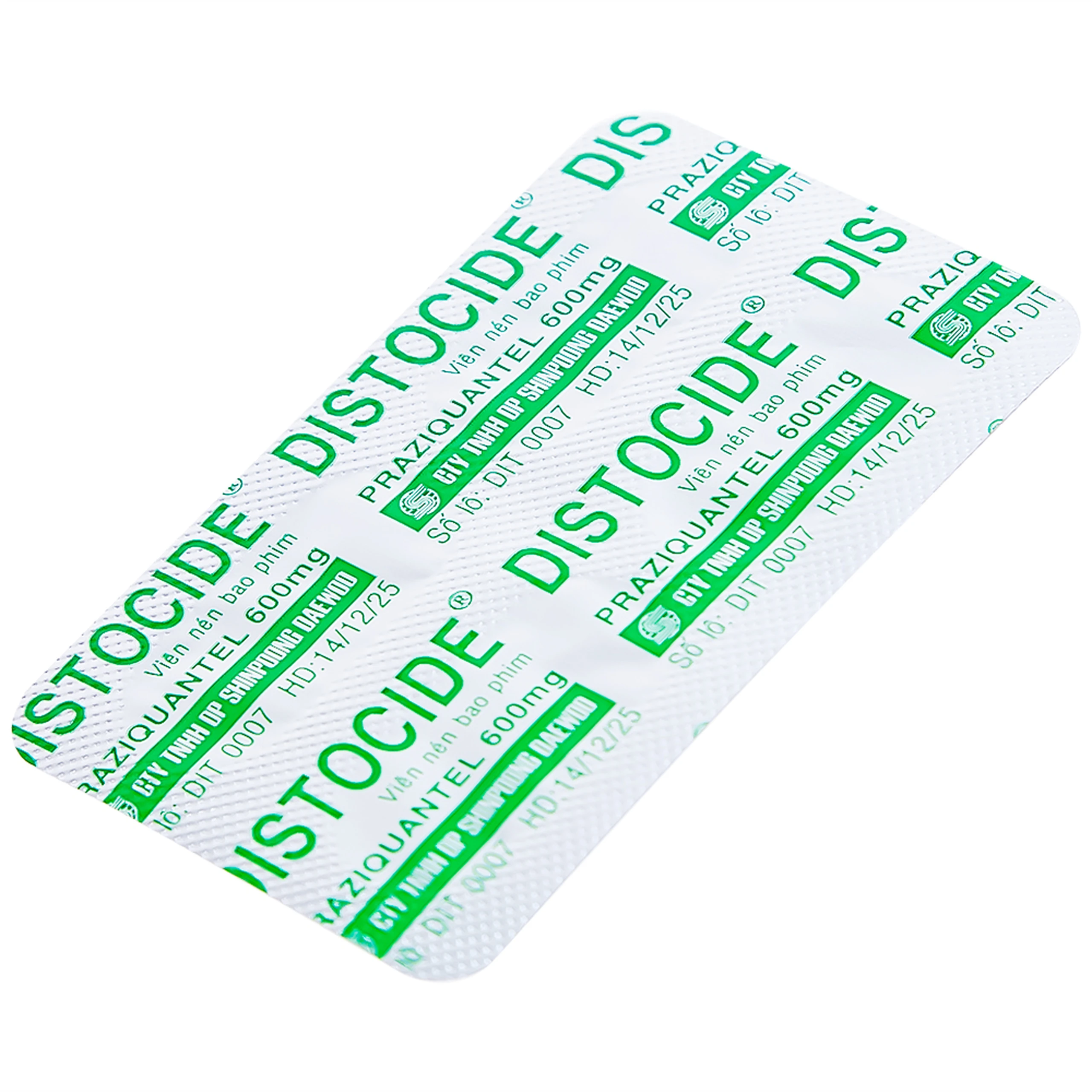 Thuốc Distocide Shinpoong Daewoo điều trị sán máng, sán lá gan nhỏ (1 vỉ x 4 viên)