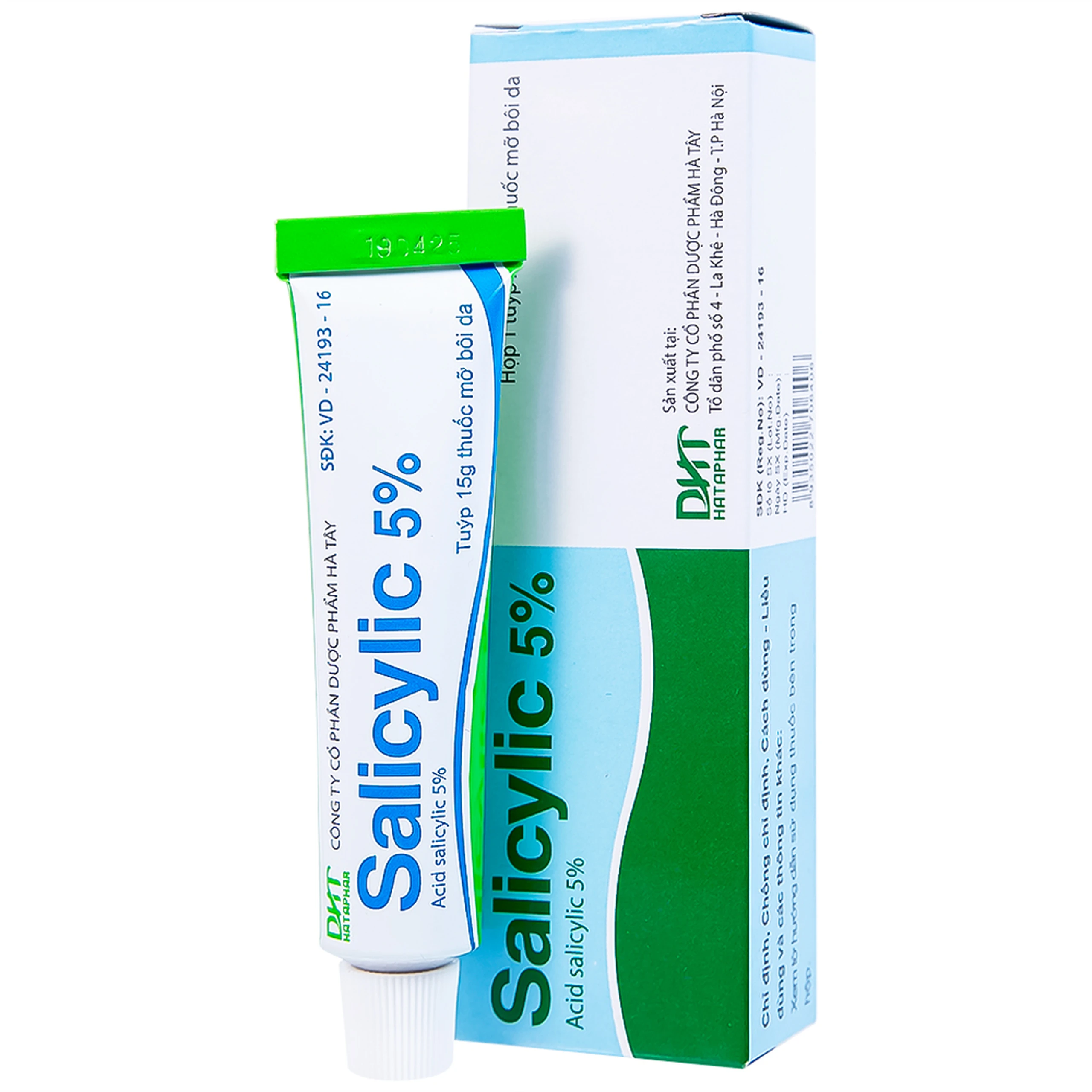 Thuốc mỡ bôi da Salicylic 5% Hataphar làm bạt sừng, bong vẩy (15g)