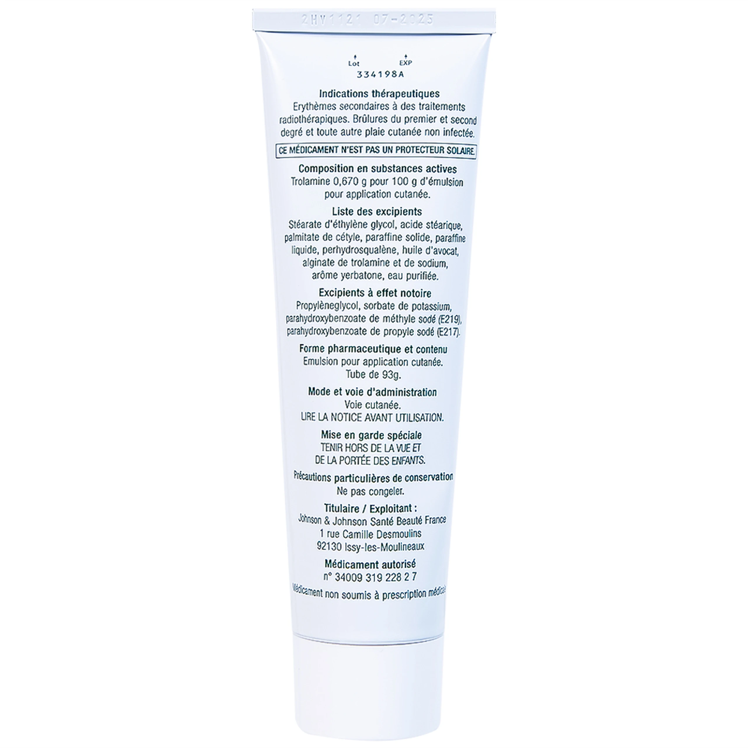 Nhũ tương Biafine Janssen điều trị bỏng độ 1, độ 2, các vết thương ngoài da không nhiễm trùng (93g)