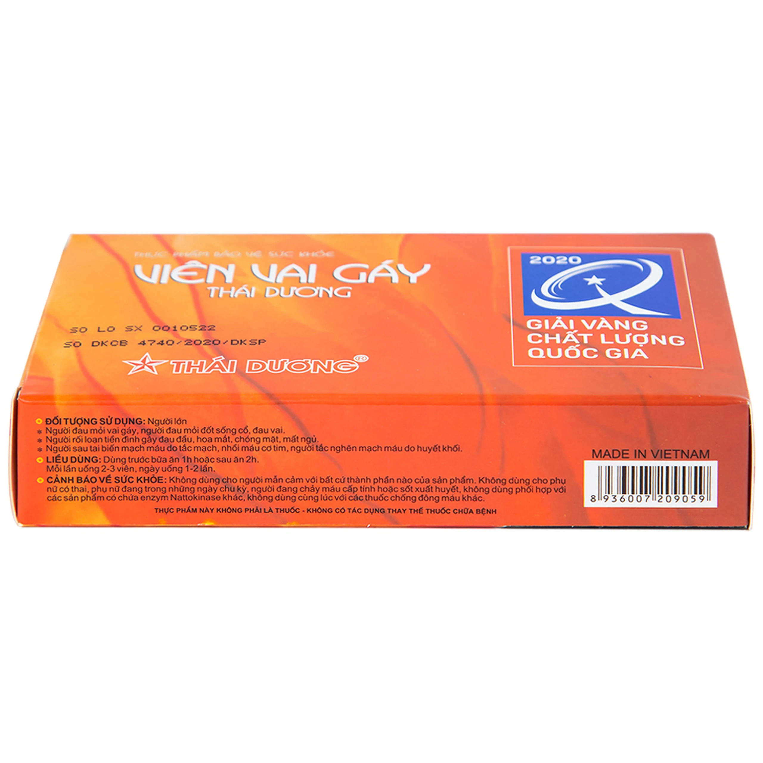 Giúp tăng lưu thông khí huyết Viên Vai Gáy Thái Dương (2 vỉ x 15 viên)