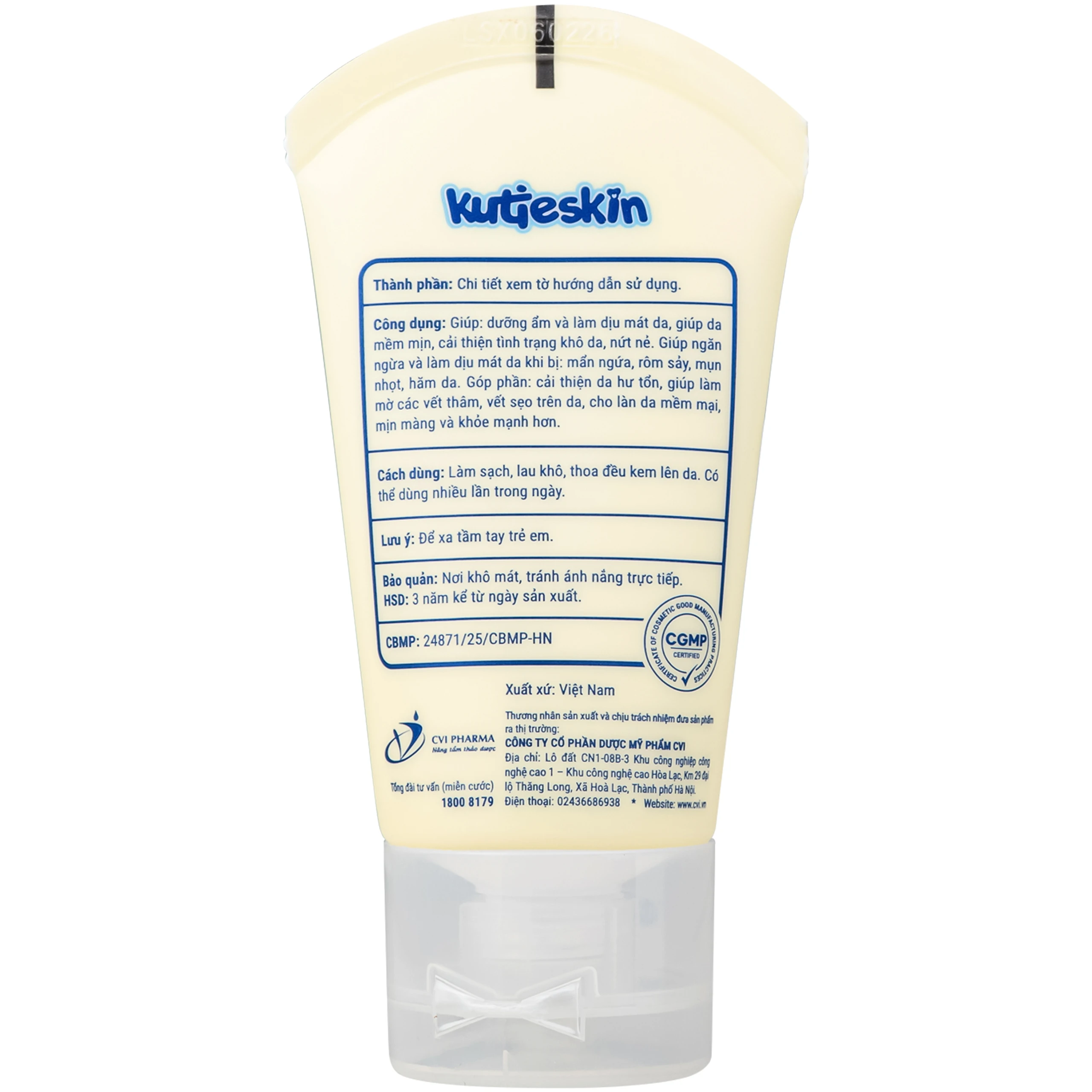 Kem bôi cho bé Kutieskin giúp dịu da, giảm kích ứng (30g) 4