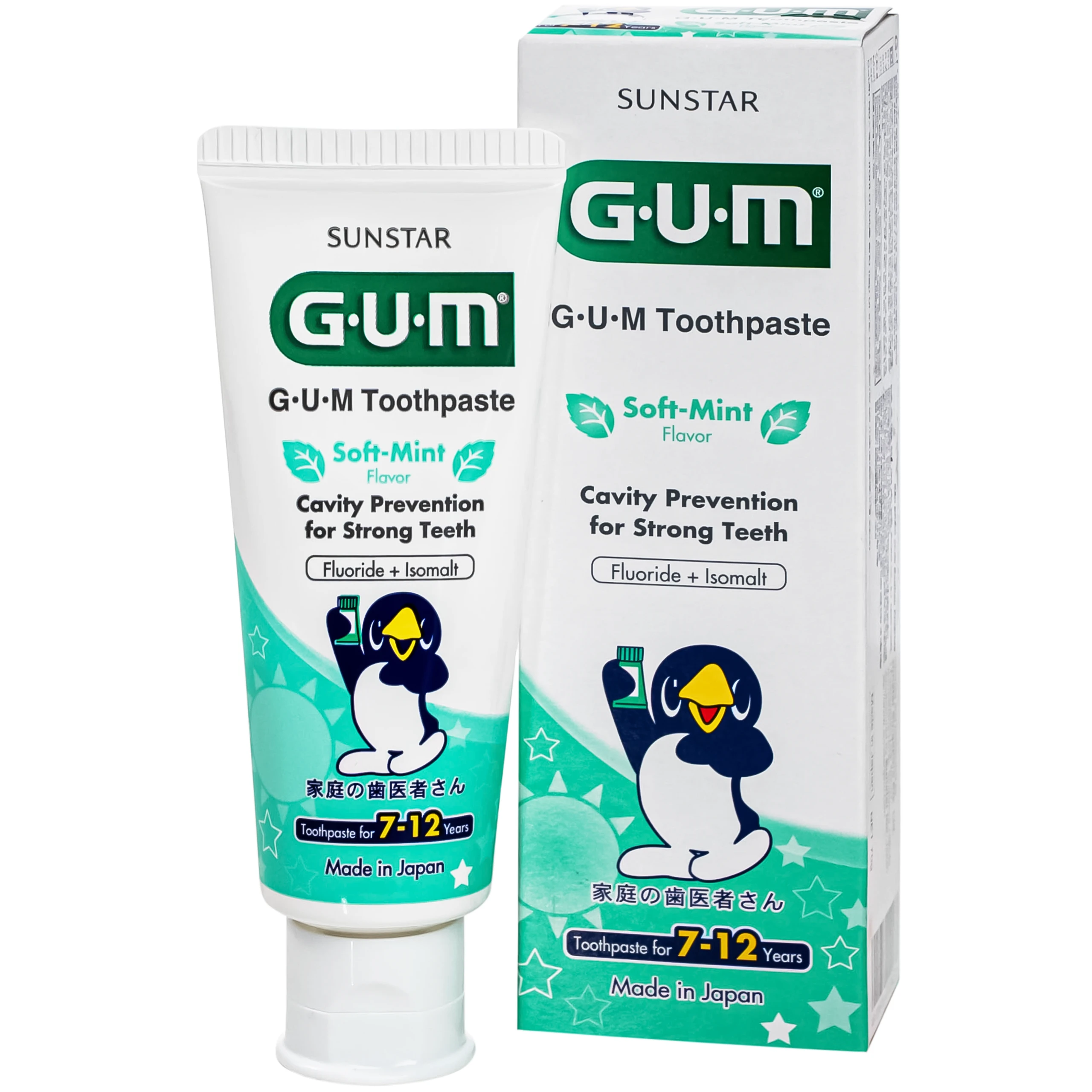 Kem đánh răng Sunstar Gum cho bé 7-12 tuổi, hương bạc hà 70g
