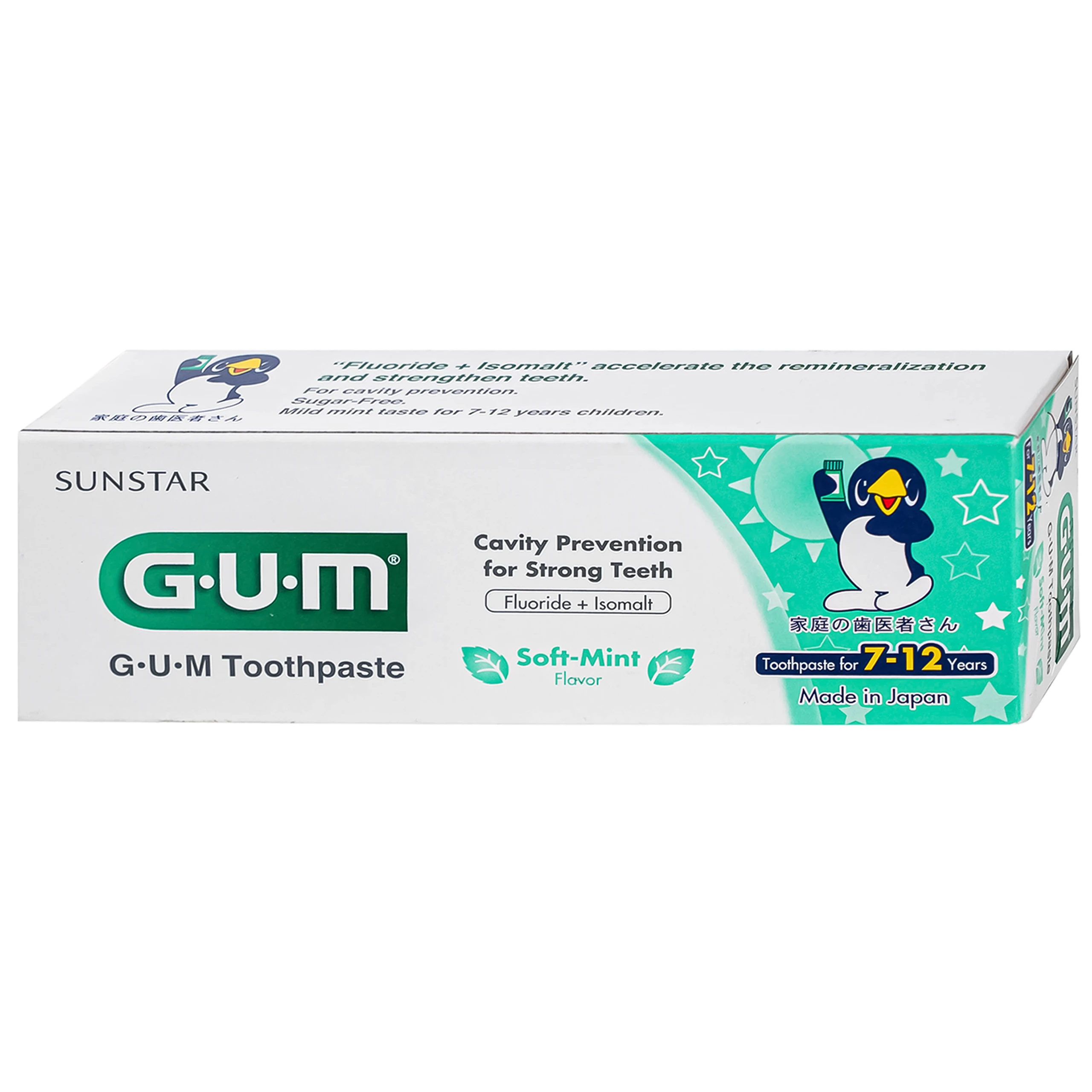 Kem đánh răng Sunstar Gum cho bé 7-12 tuổi, hương bạc hà 70g