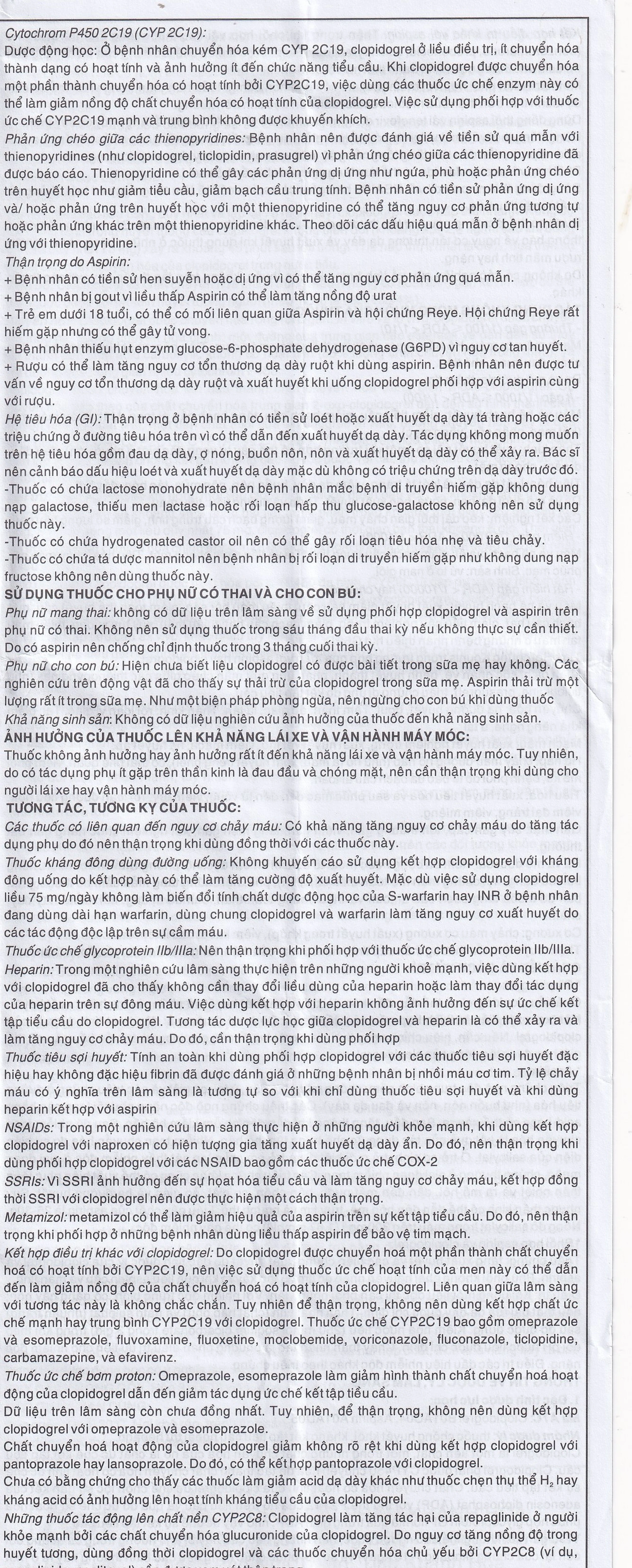Thuốc Kaclocide Khapharco ngừa hình thành cục máu đông (10 vỉ 10 viên)