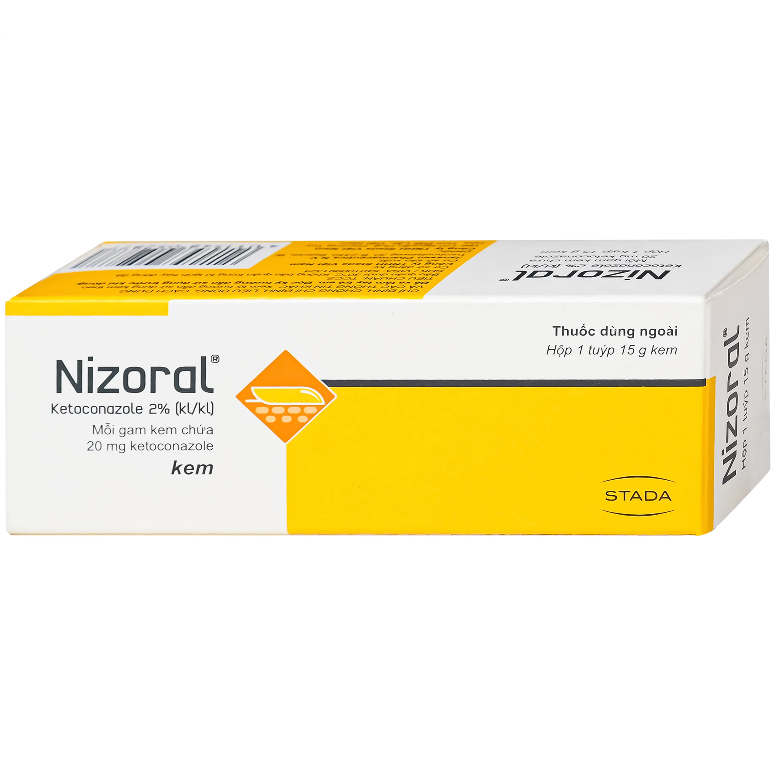 Kem Nizoral Stada 20mg/g điều trị nhiễm nấm ngoài da (15g)
