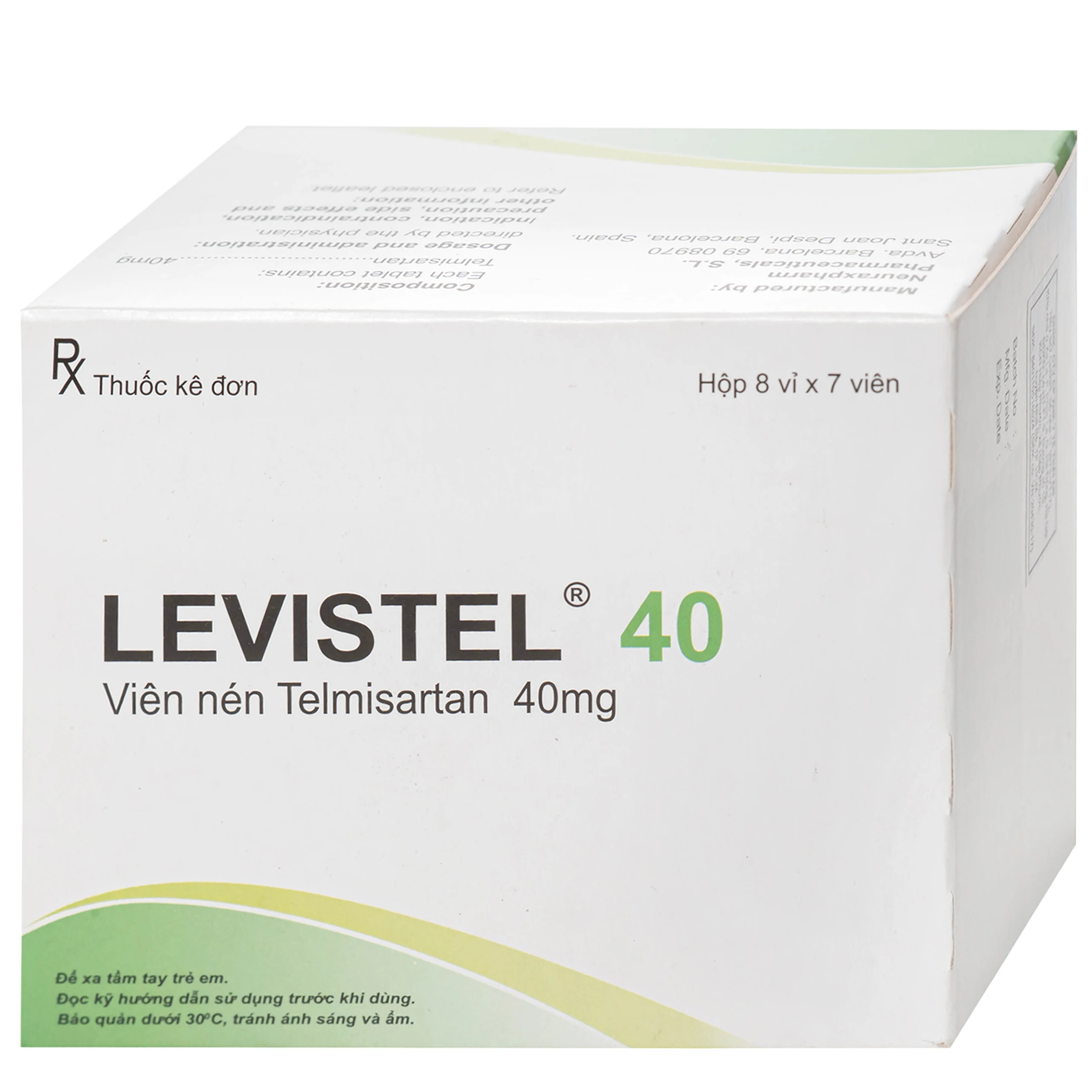 Thuốc Levistel 40mg Neuraxpharm Điều trị tăng huyết áp vô căn (8 vỉ x 7 viên) 2