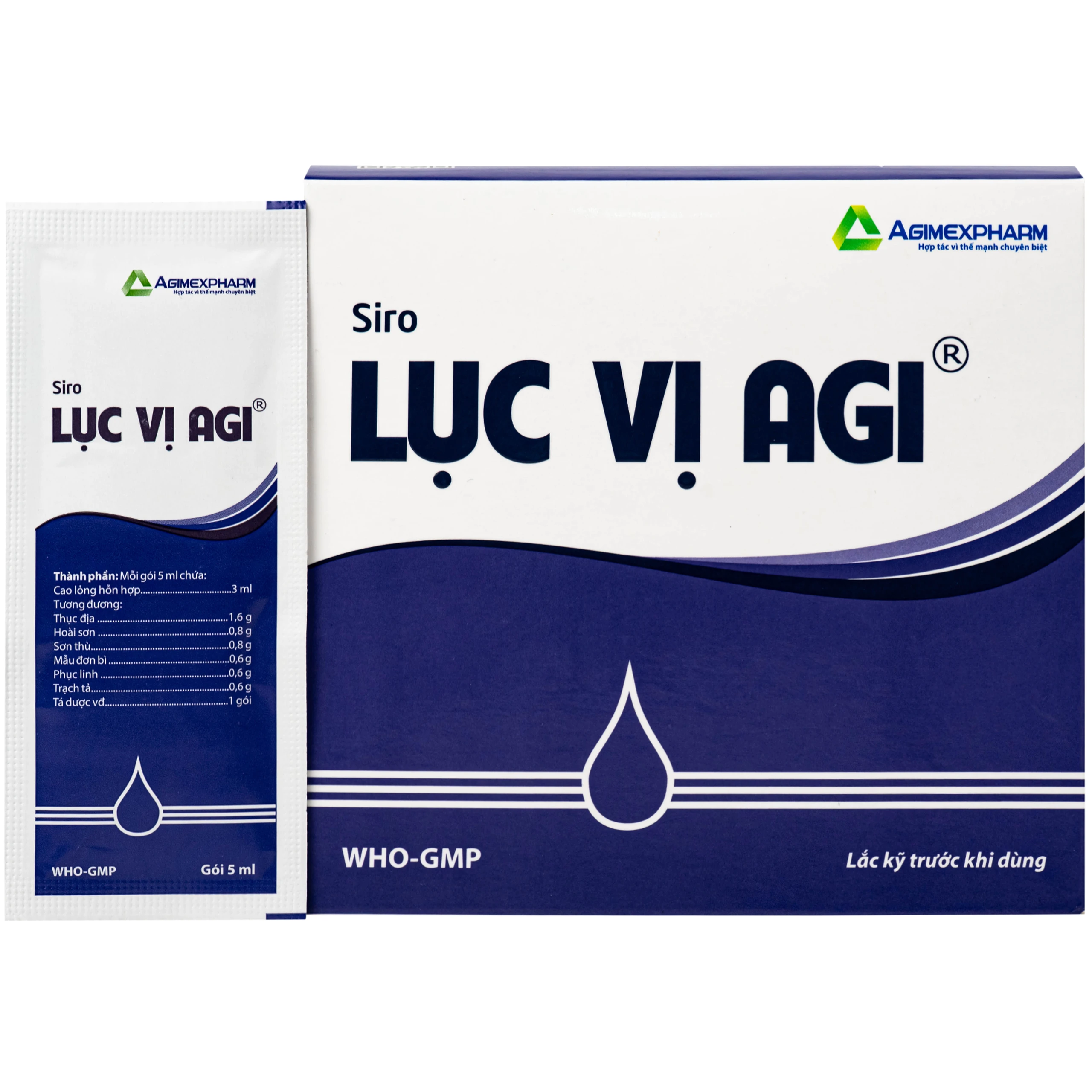 Lục vị agi Điều trị biếng ăn, ra mồ hôi trộm ở trẻ, di mộng tinh miệng lưỡi lở loét ở người lớn (Hộp 30 gói)