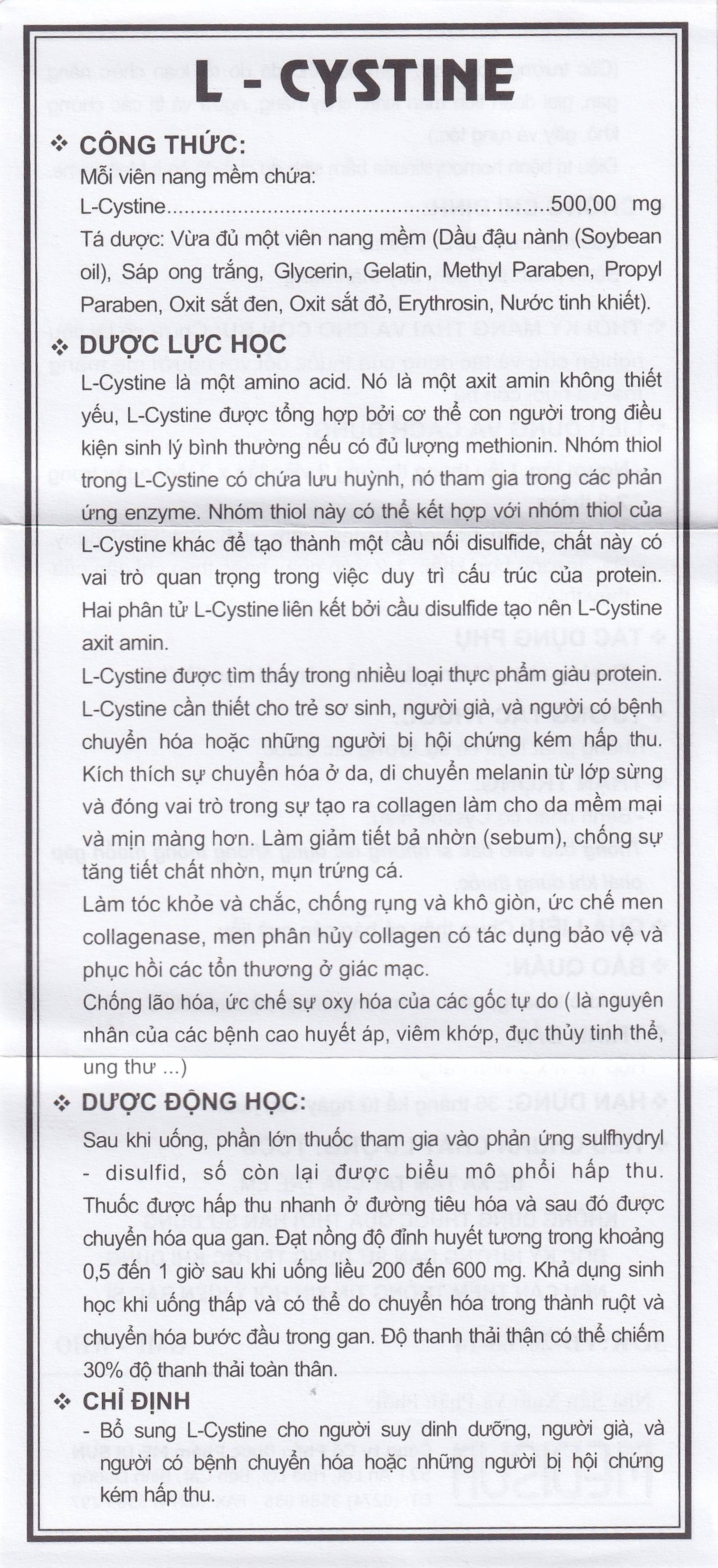 Viên nang mềm L-Cystine 500mg Medisun bổ sung cho người suy dinh dưỡng, kém hấp thu, sạm da (12 vỉ x 5 viên)