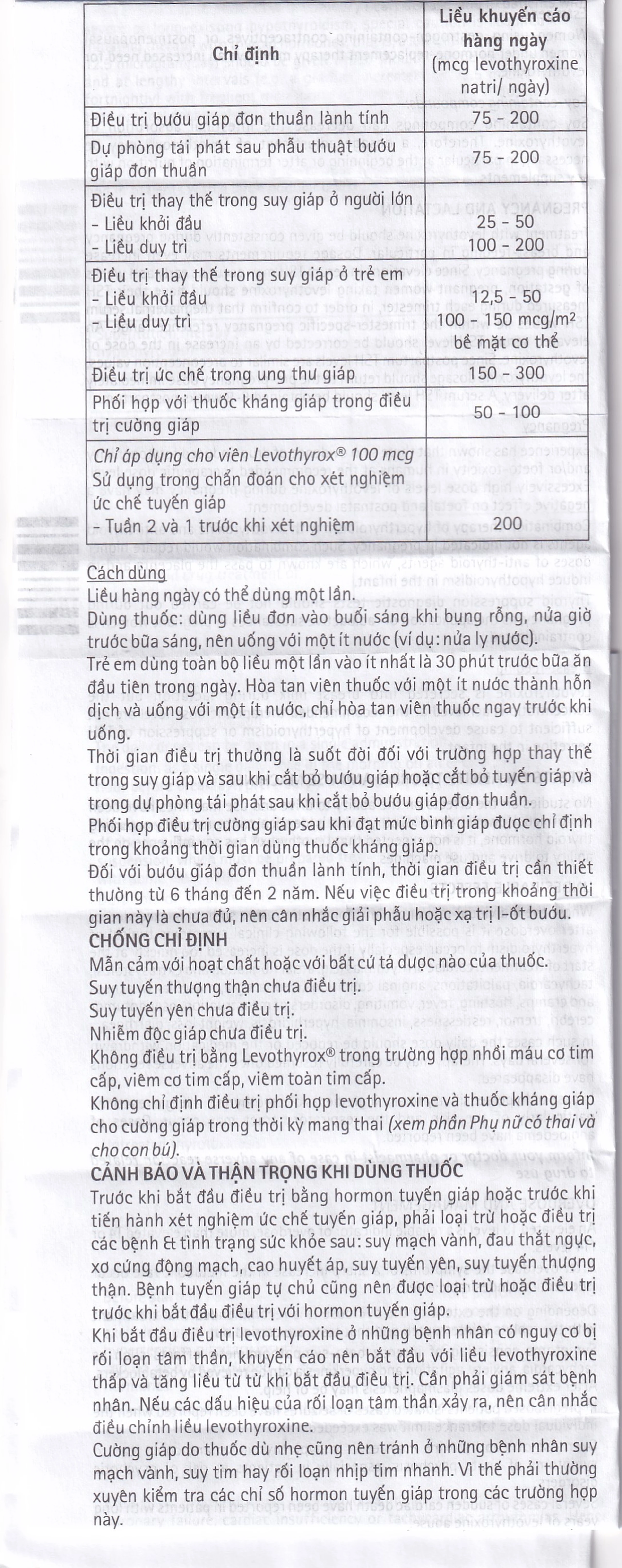 Thuốc Levothyrox 100µg Merck điều trị bướu giáp, suy giáp, ung thư giáp (2 vỉ x 15 viên)