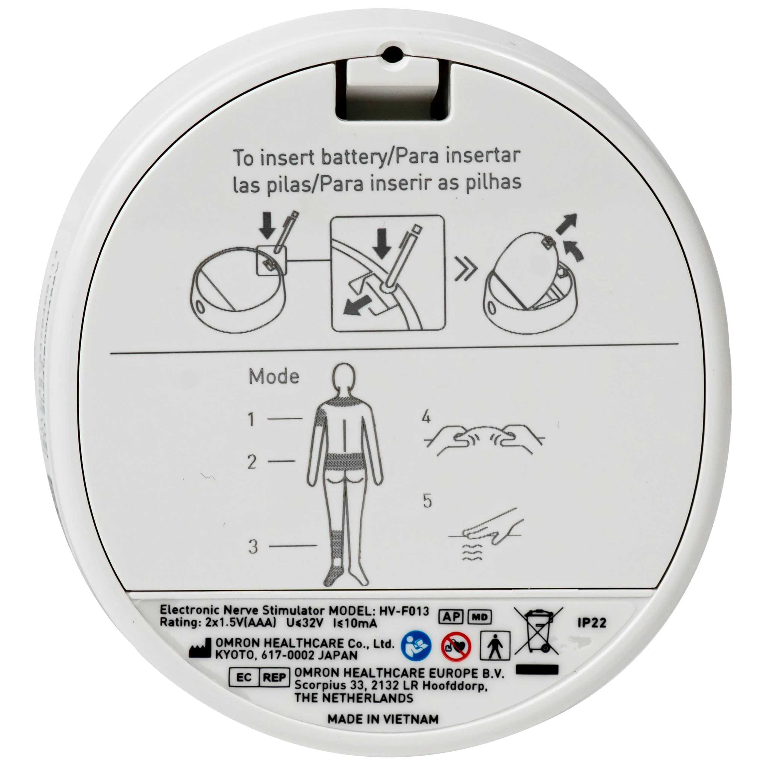 Máy massage (mát xa) xung điện trị liệu Omron HV-F013 giúp giảm đau cơ và khớp