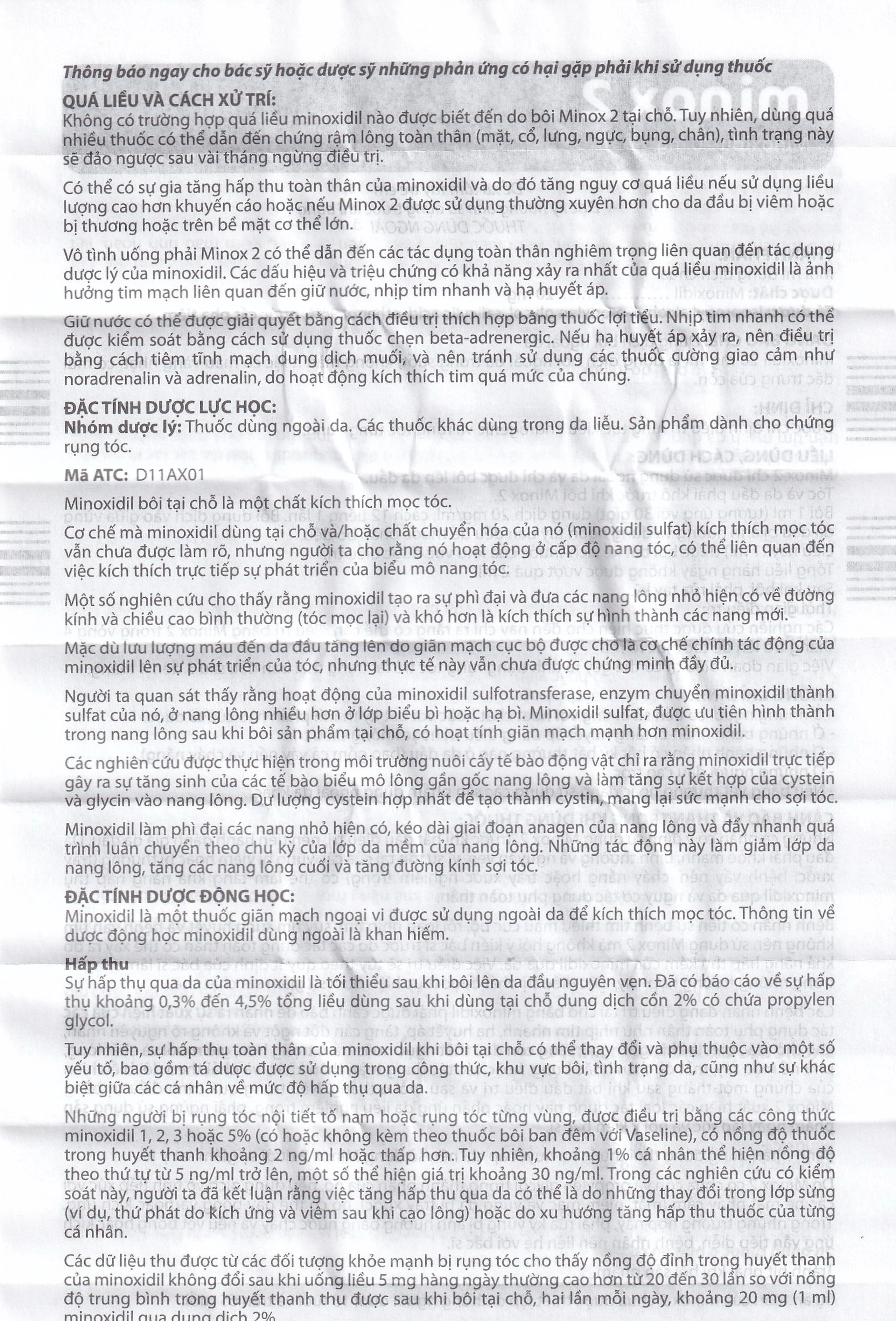 Thuốc Minox 20mg Edol điều trị rụng tóc kiểu androgenic và rụng tóc từng vùng (100ml)
