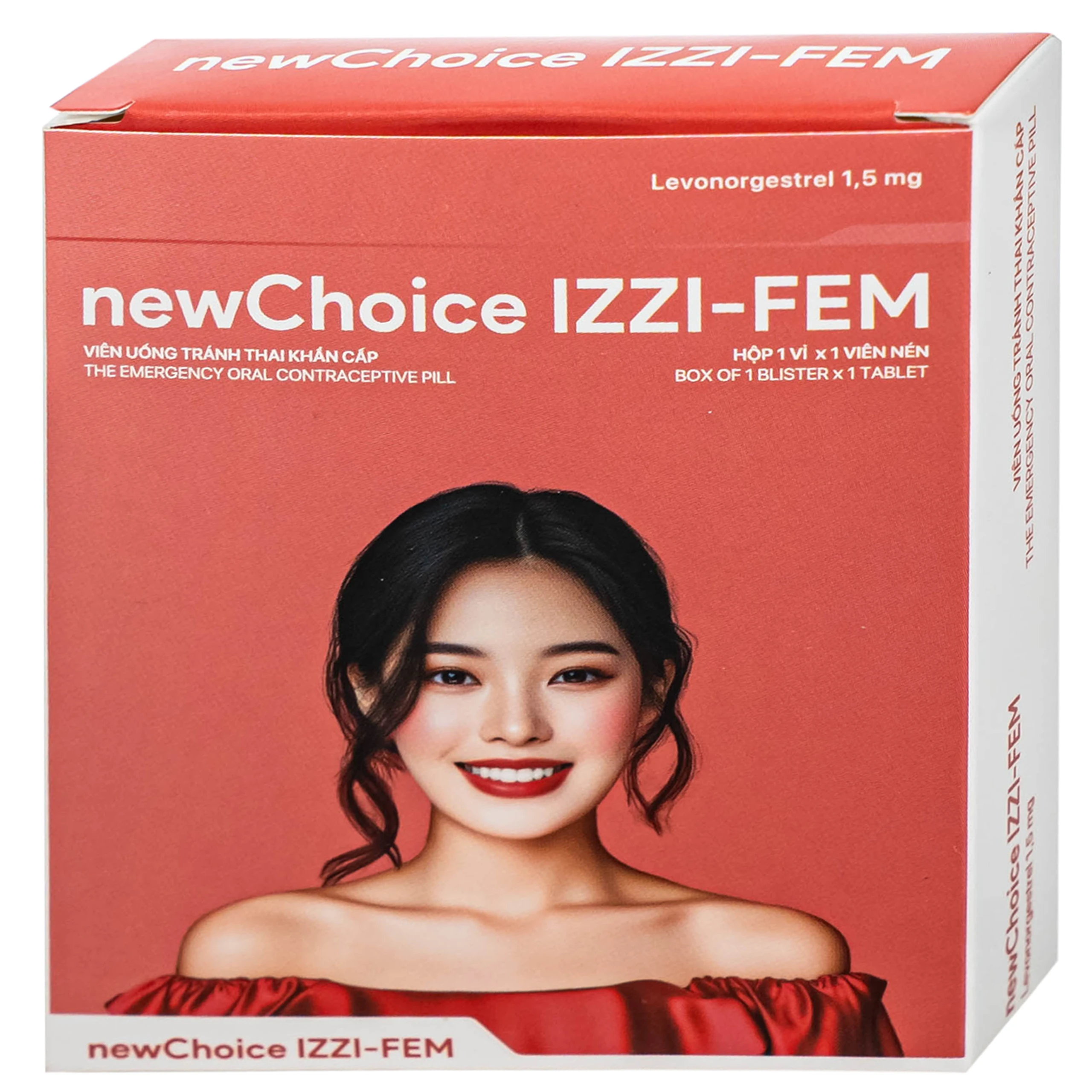 Viên uống tránh thai khẩn cấp New Choice Izzi-Fem 1.5mg Nam Hà tránh thụ thai trong vòng 72 giờ (1 vỉ x 1 viên)