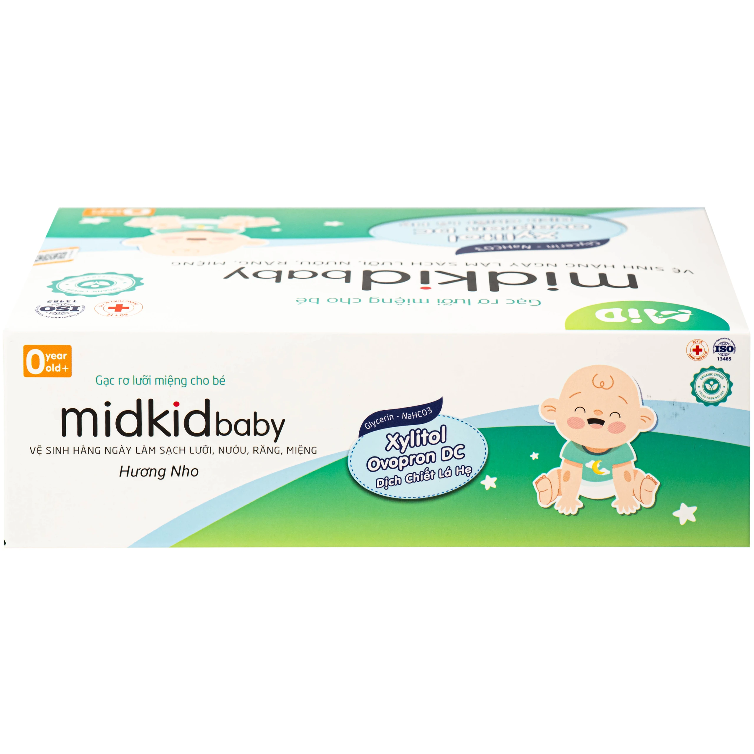 Gạc răng miệng Midkid baby cho bé sơ sinh làm sạch và bảo vệ răng miệng cho bé (Hộp 50 gói)