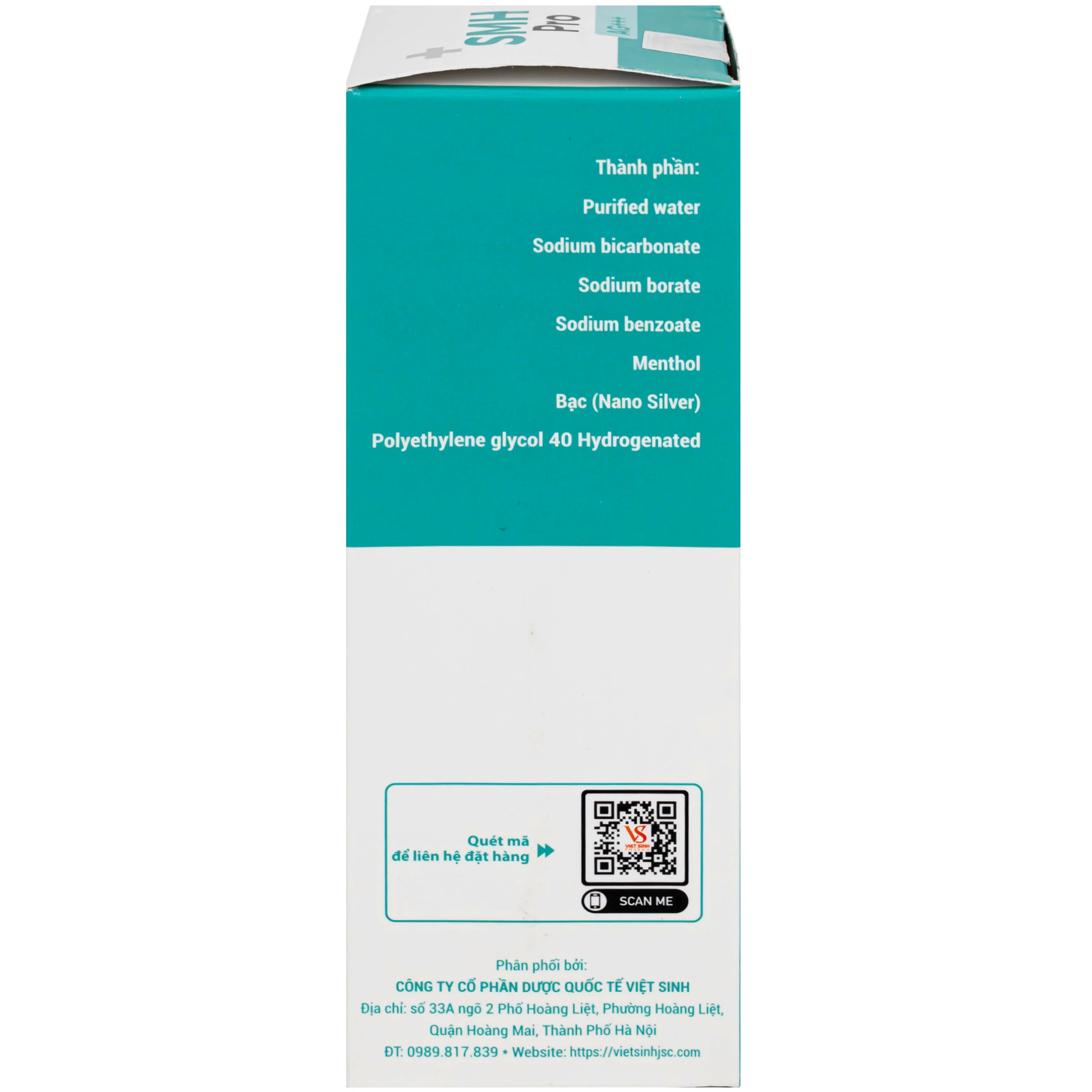 Nước súc miệng SMH Pro AG+++ 300ml Việt Sinh giúp vệ sinh răng, miệng, ngăn ngừa hôi miệng