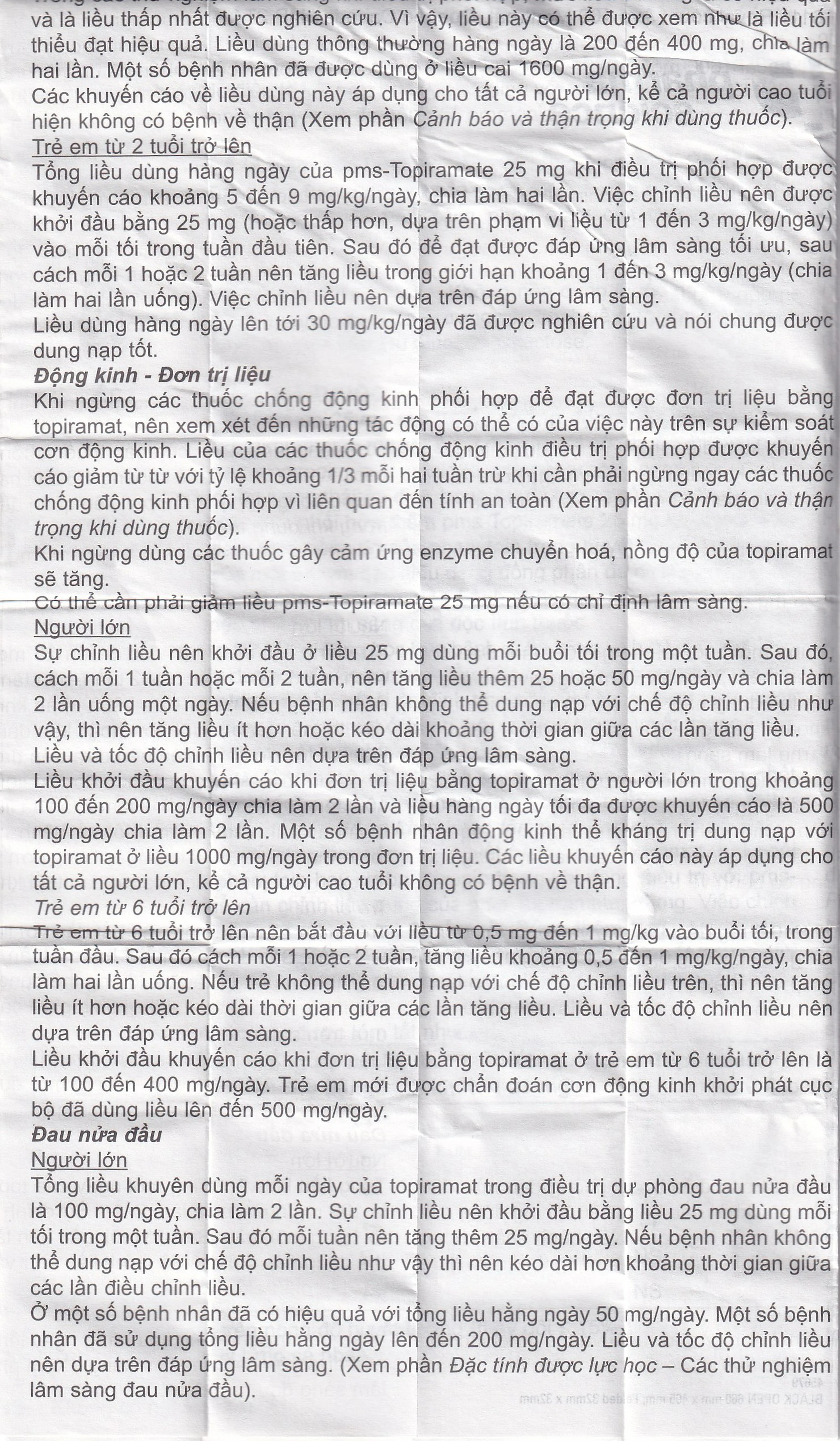 Thuốc Pms-Topiramate 25mg Pharmascience điều trị động kinh cục bộ, dự phòng đau nửa đầu (6 vỉ x 10 viên)