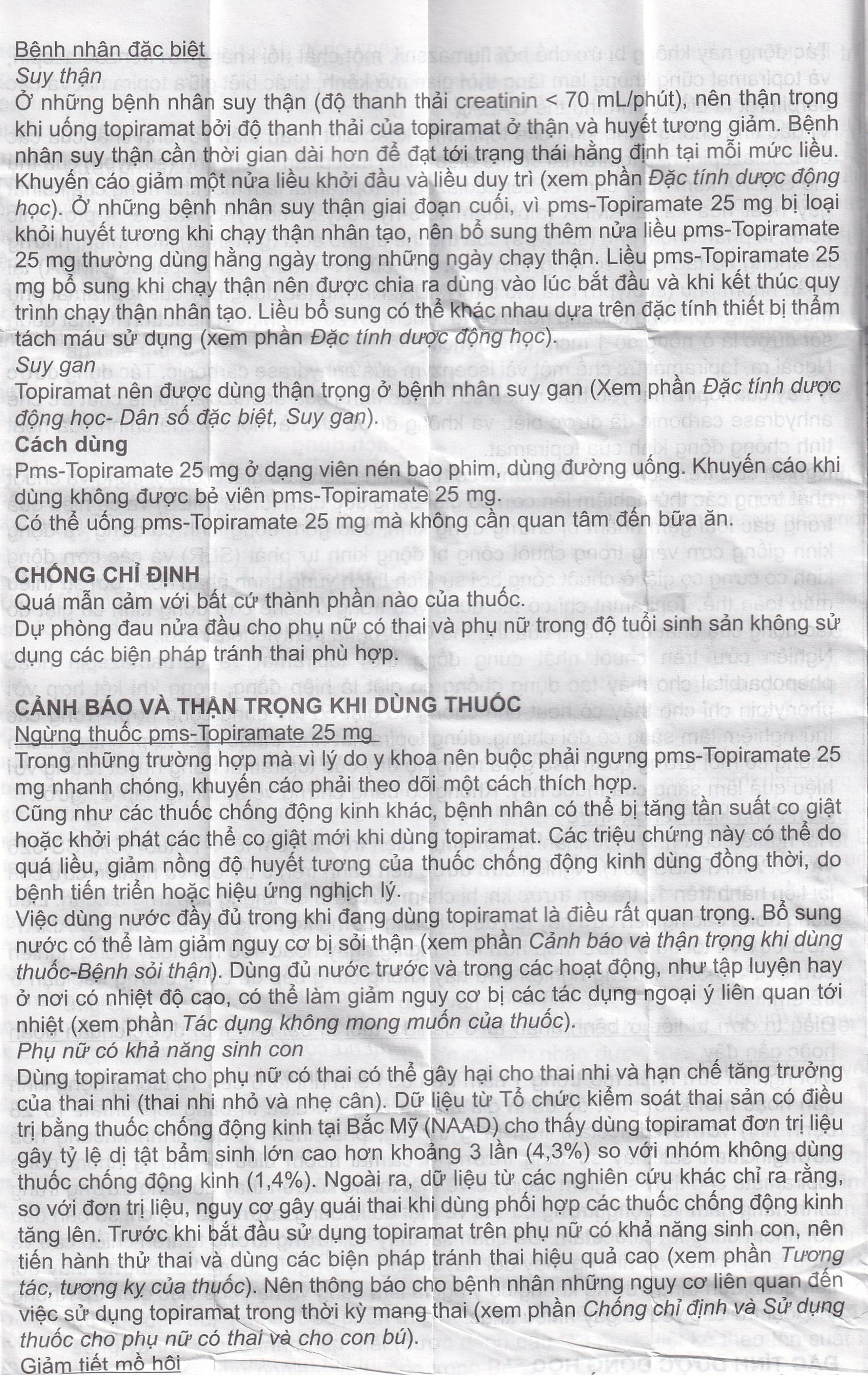 Thuốc Pms-Topiramate 25mg Pharmascience điều trị động kinh cục bộ, dự phòng đau nửa đầu (6 vỉ x 10 viên)