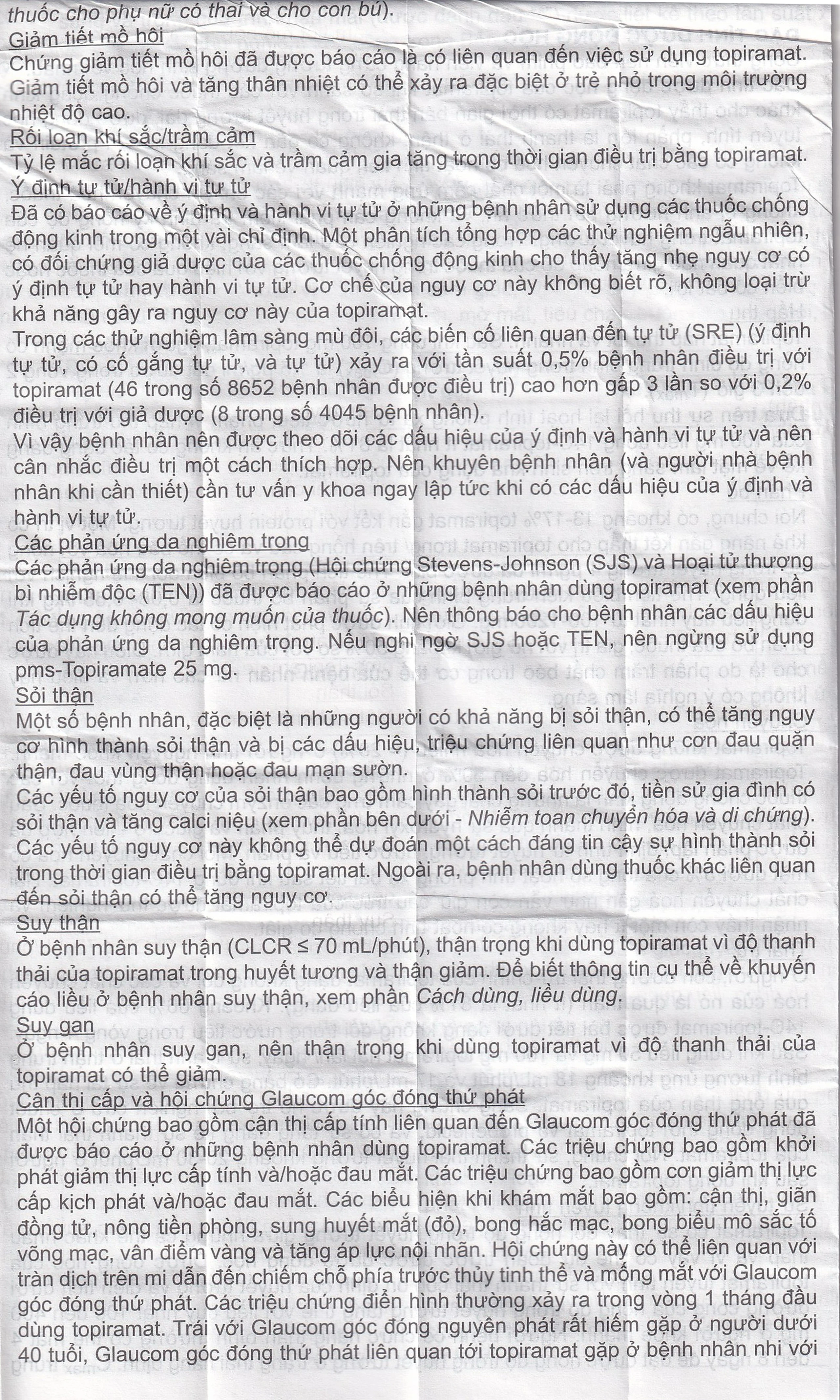 Thuốc Pms-Topiramate 25mg Pharmascience điều trị động kinh cục bộ, dự phòng đau nửa đầu (6 vỉ x 10 viên)