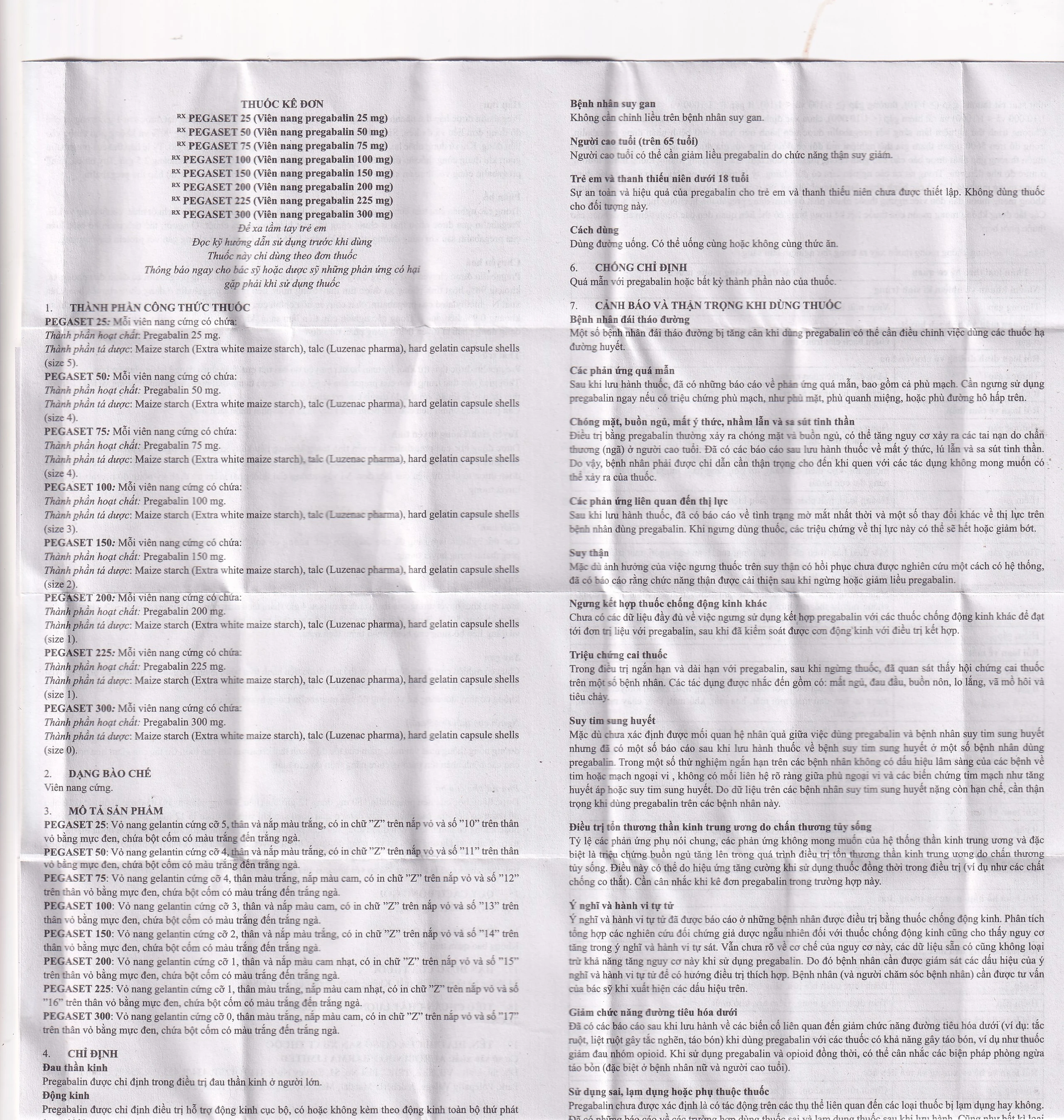 Thuốc Pegaset 50 Aurobindo điều trị đau thần kinh, hỗ trợ động kinh cục bộ (4 vỉ x 7 viên)