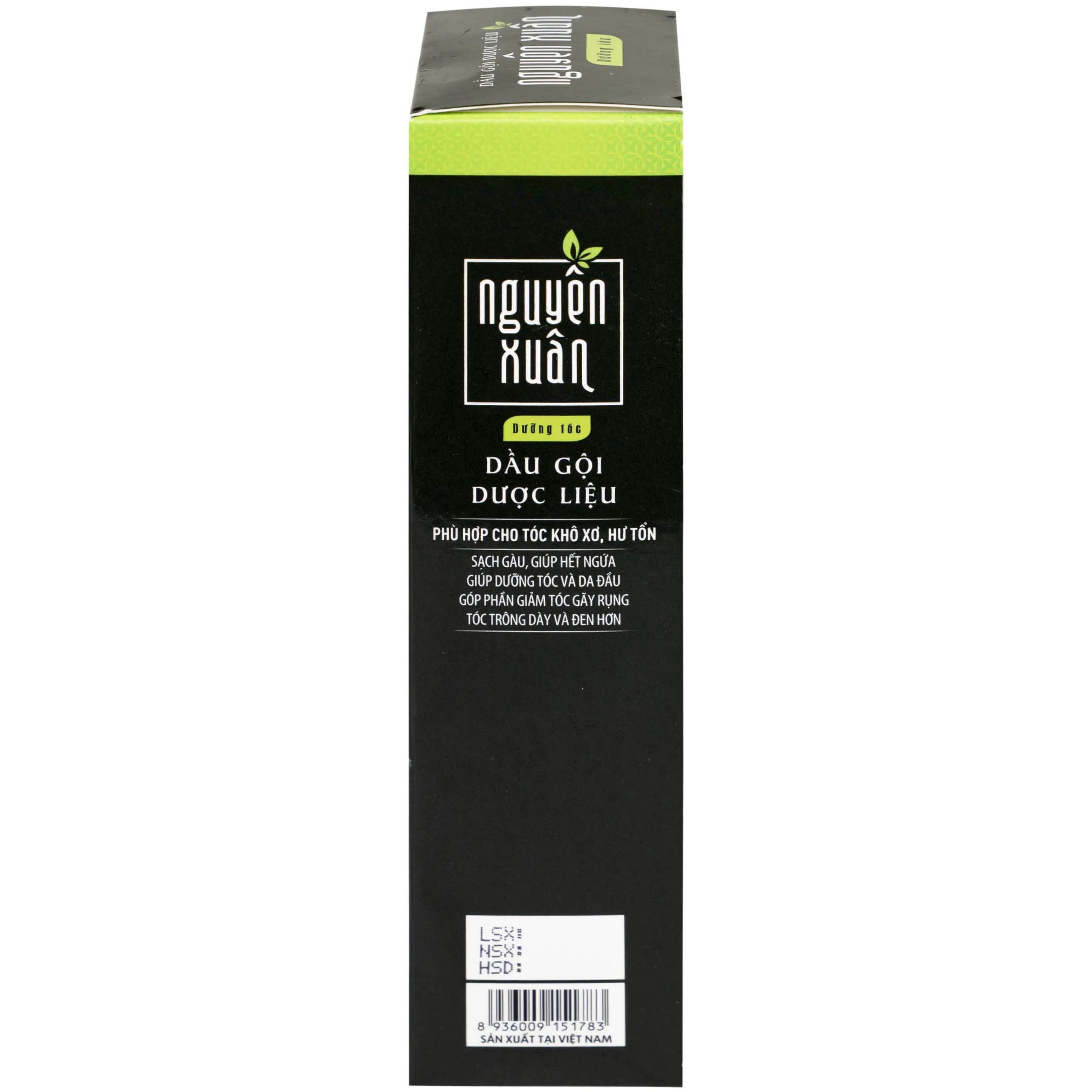 Dầu gội dược liệu Nguyên Xuân xanh lá dưỡng tóc, phục hồi tóc hư tổn (260g)