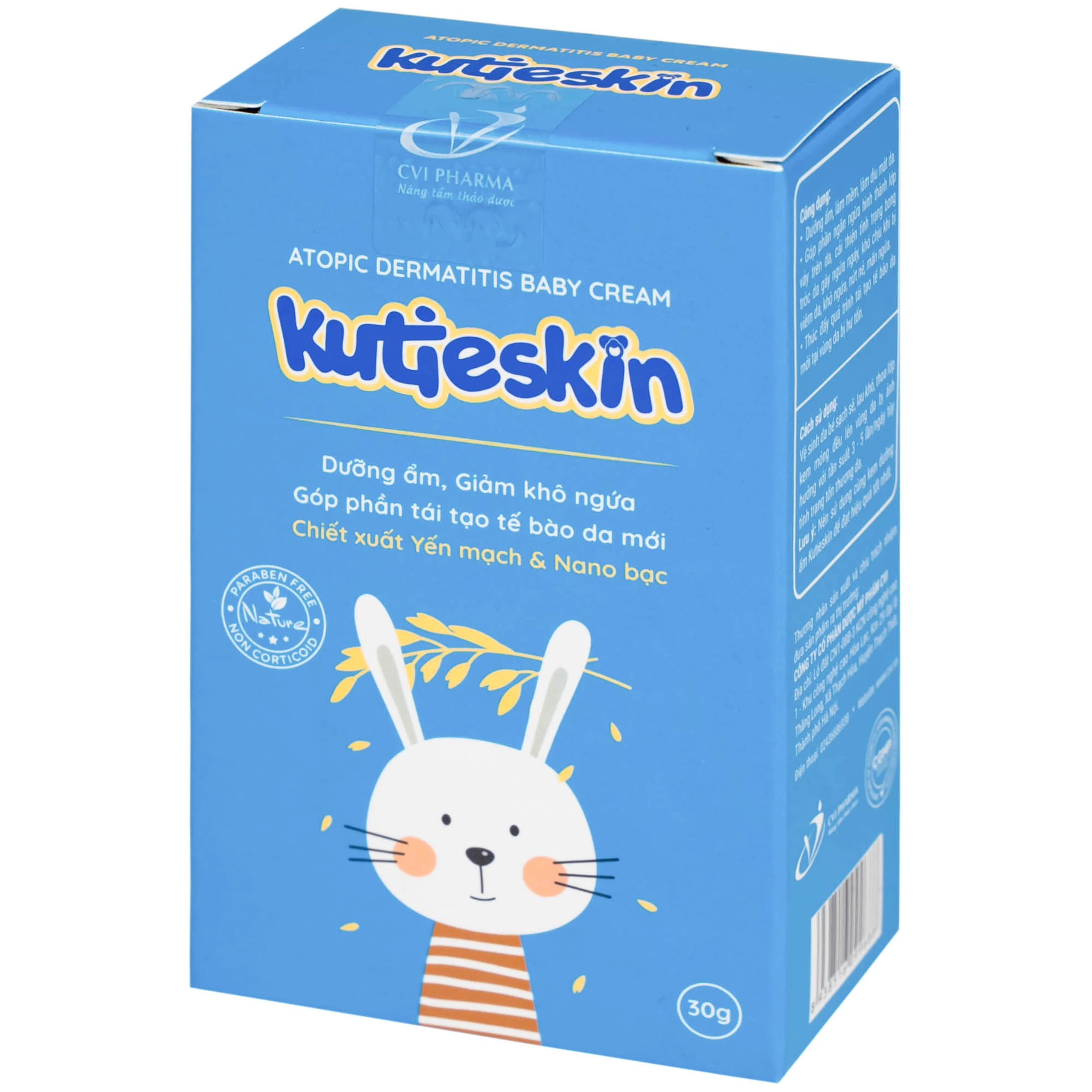 Kem bôi Kutieskin hỗ trợ cải thiện tình trạng chàm sữa và dưỡng ẩm cho da bé (30g)