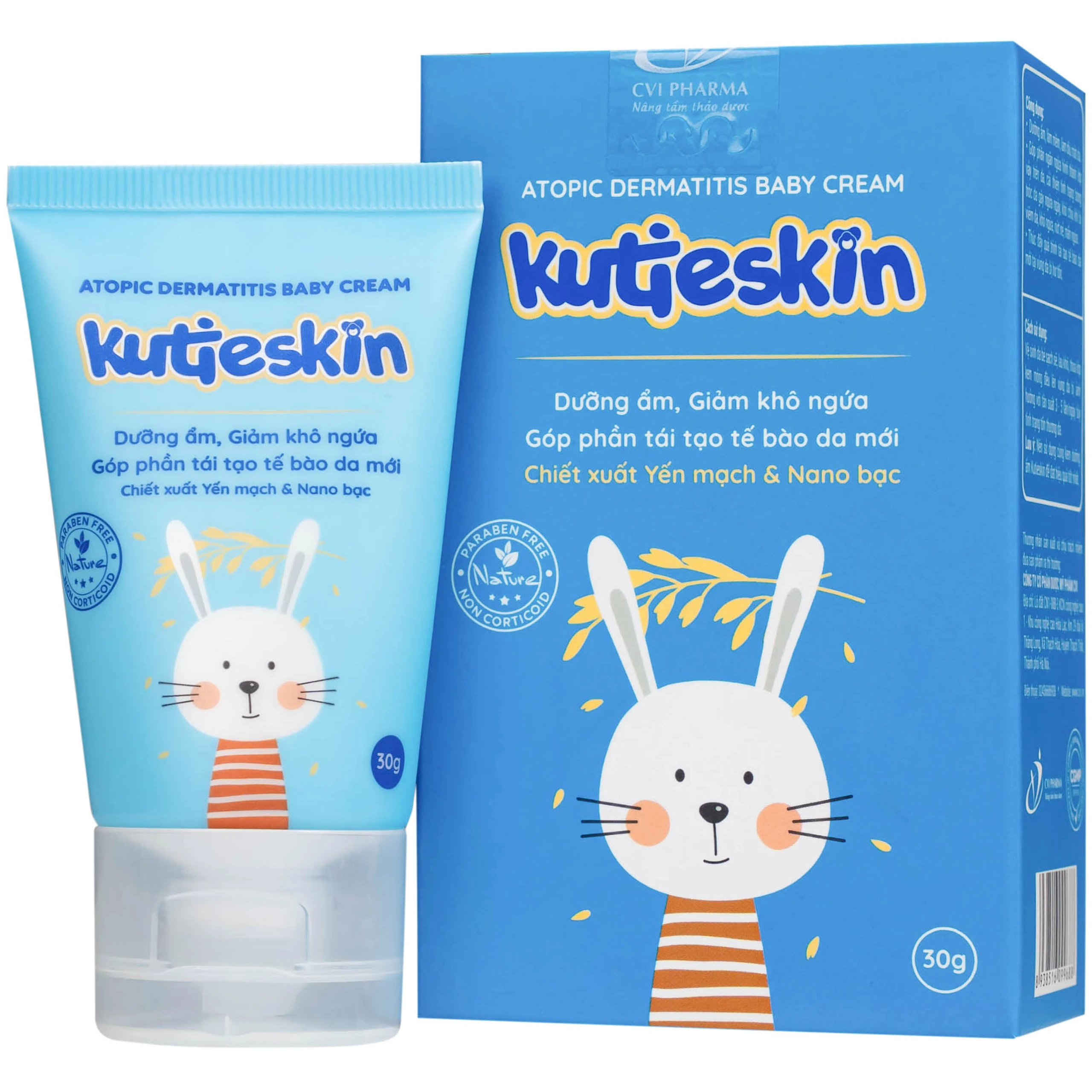 Kem bôi Kutieskin hỗ trợ cải thiện tình trạng chàm sữa và dưỡng ẩm cho da bé (30g)