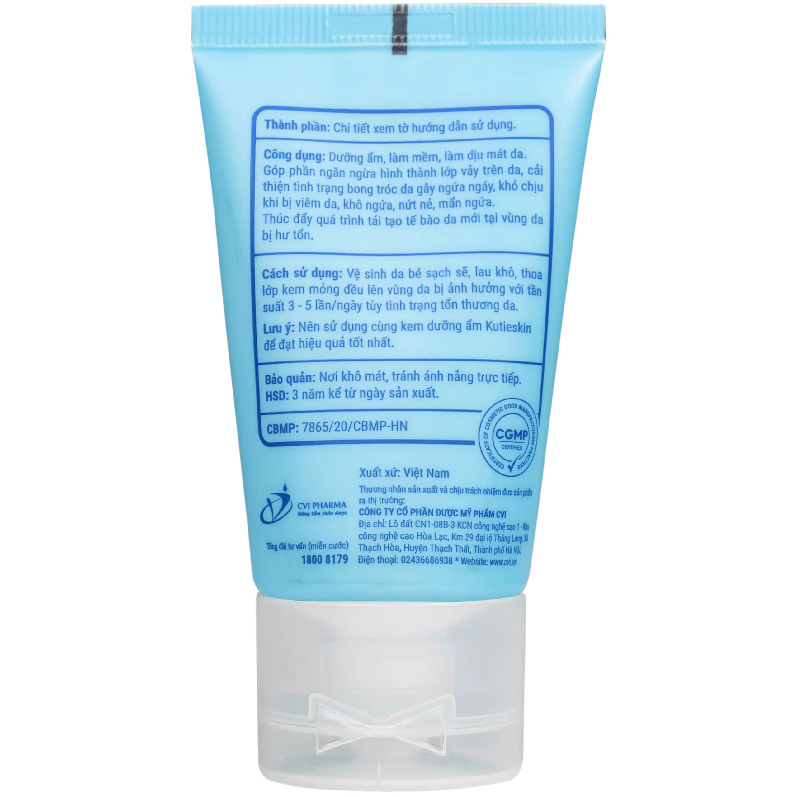 Kem bôi Kutieskin hỗ trợ cải thiện tình trạng chàm sữa và dưỡng ẩm cho da bé (30g)