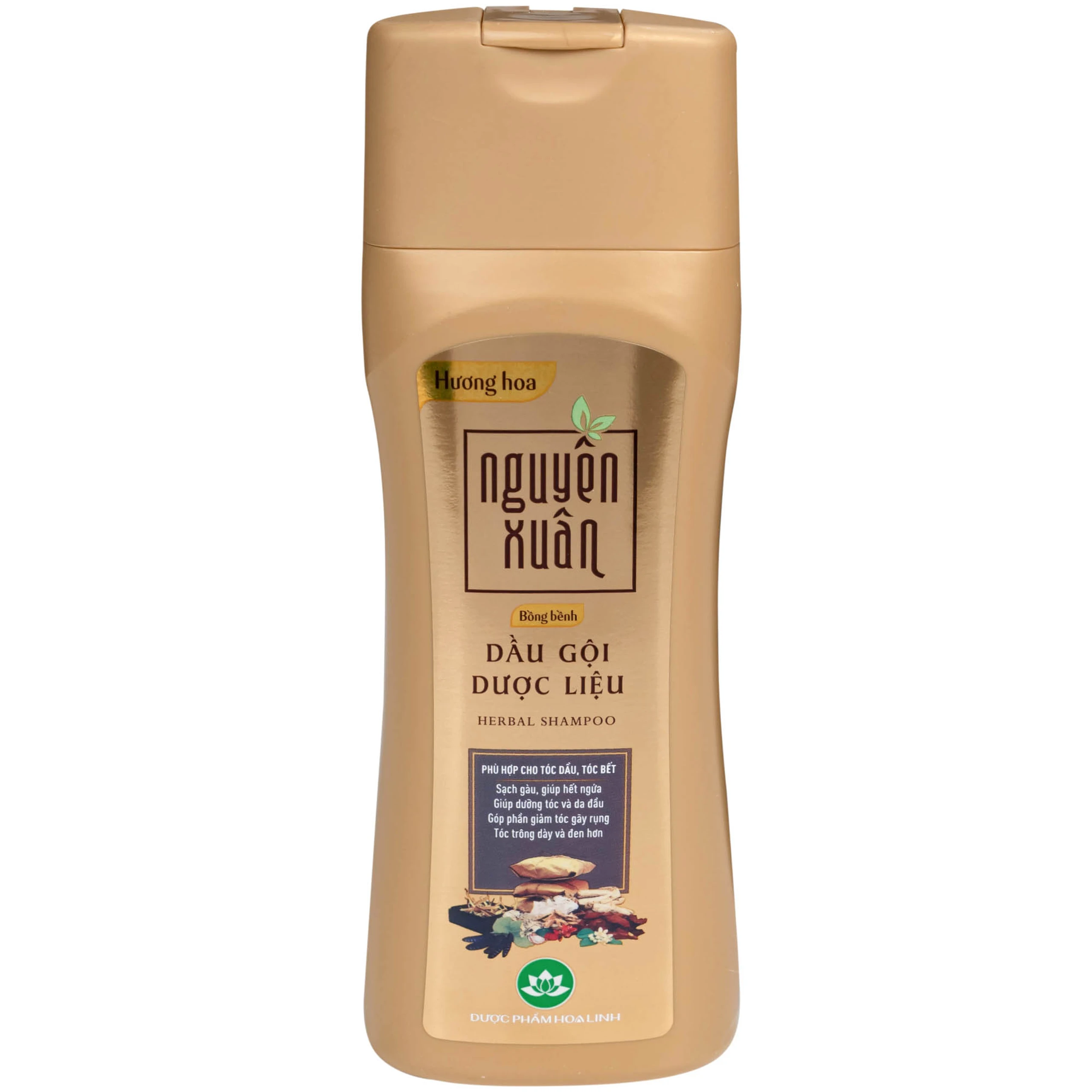 Dầu gội dược liệu Nguyên Xuân vàng giảm gãy rụng, da đầu nhiều dầu (260g)