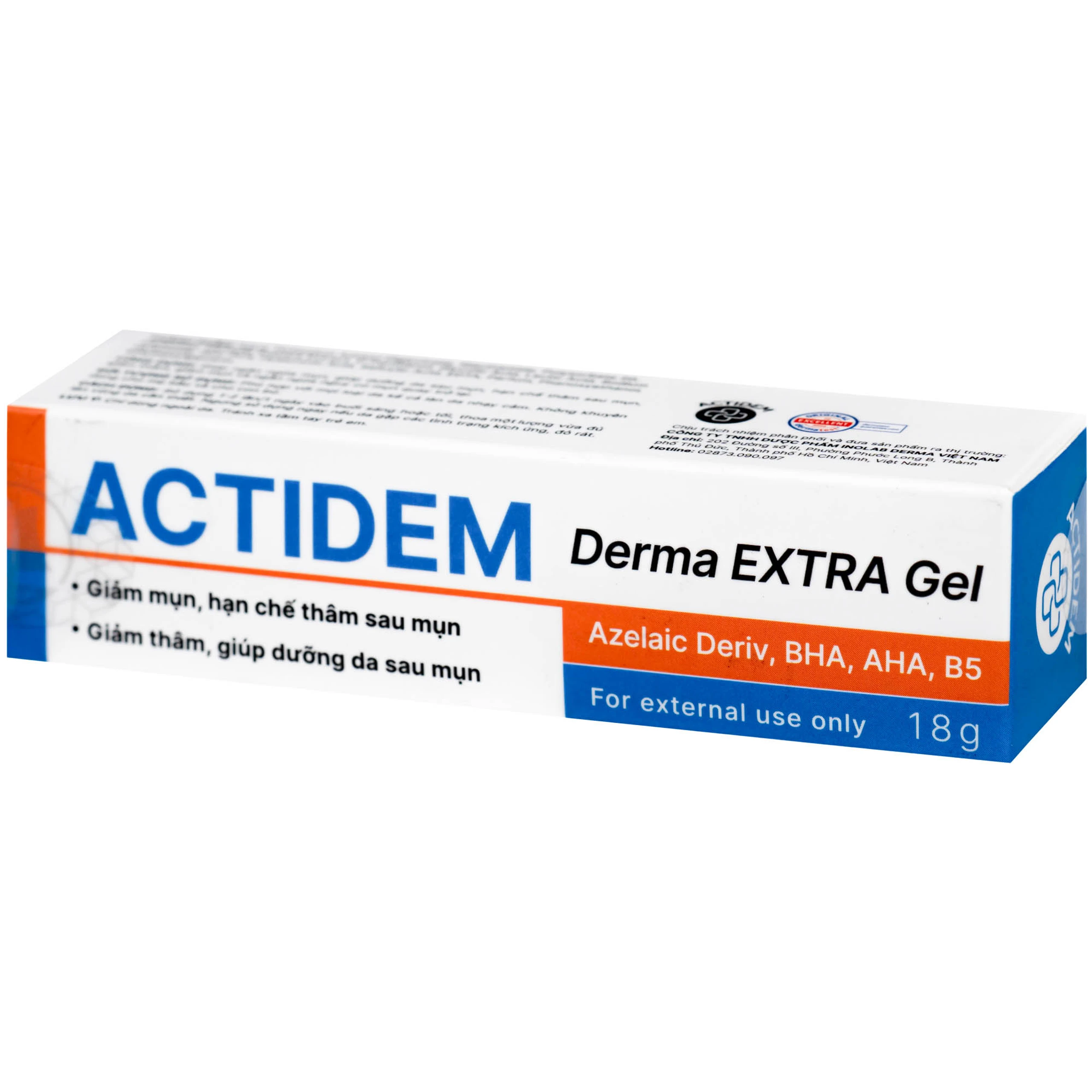Gel bôi Actidem Derma Extra giảm mụn, mờ thâm (18g)