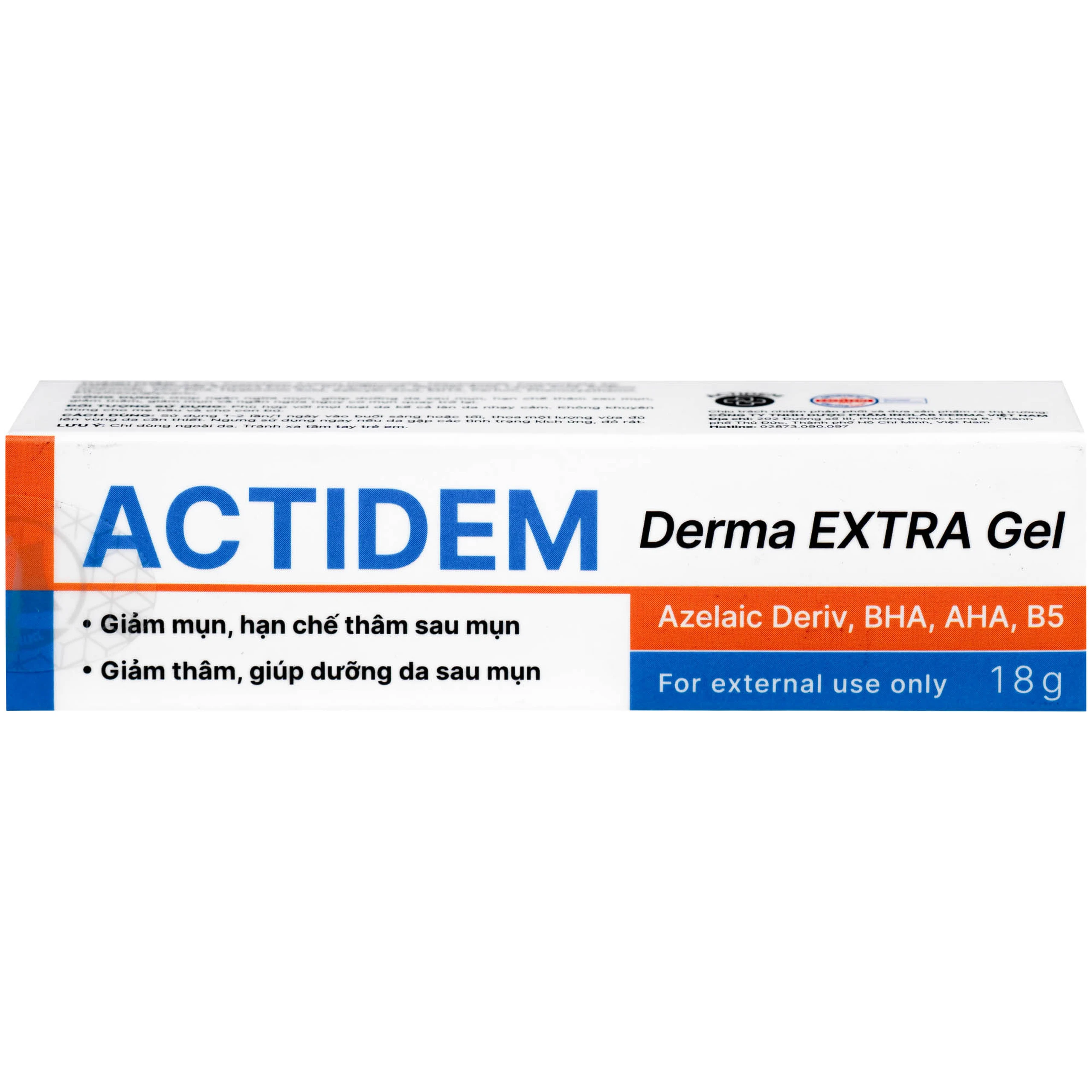 Gel bôi Actidem Derma Extra giảm mụn, mờ thâm (18g)