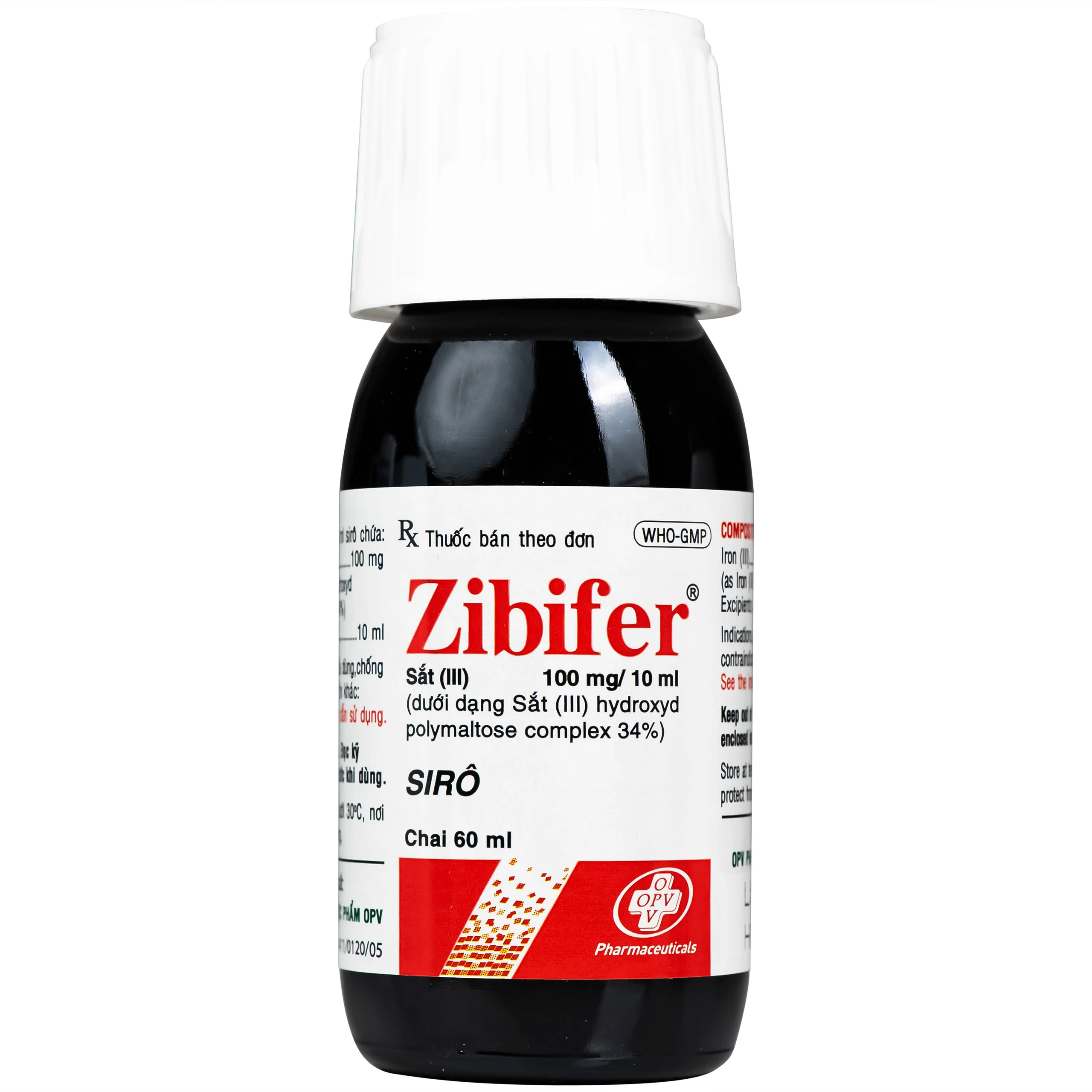Thuốc Zibifer OPV Pharmaceutical điều trị thiếu máu do thiếu sắt và thiếu sắt không thiếu máu (60ml)