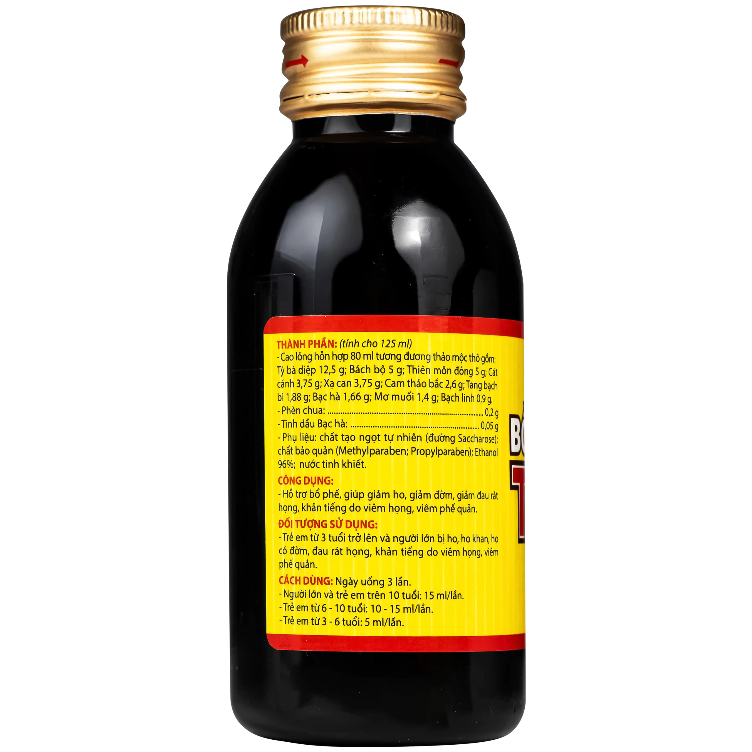 Siro Bổ Phế giảm ho rát họng TW3 (125ml)