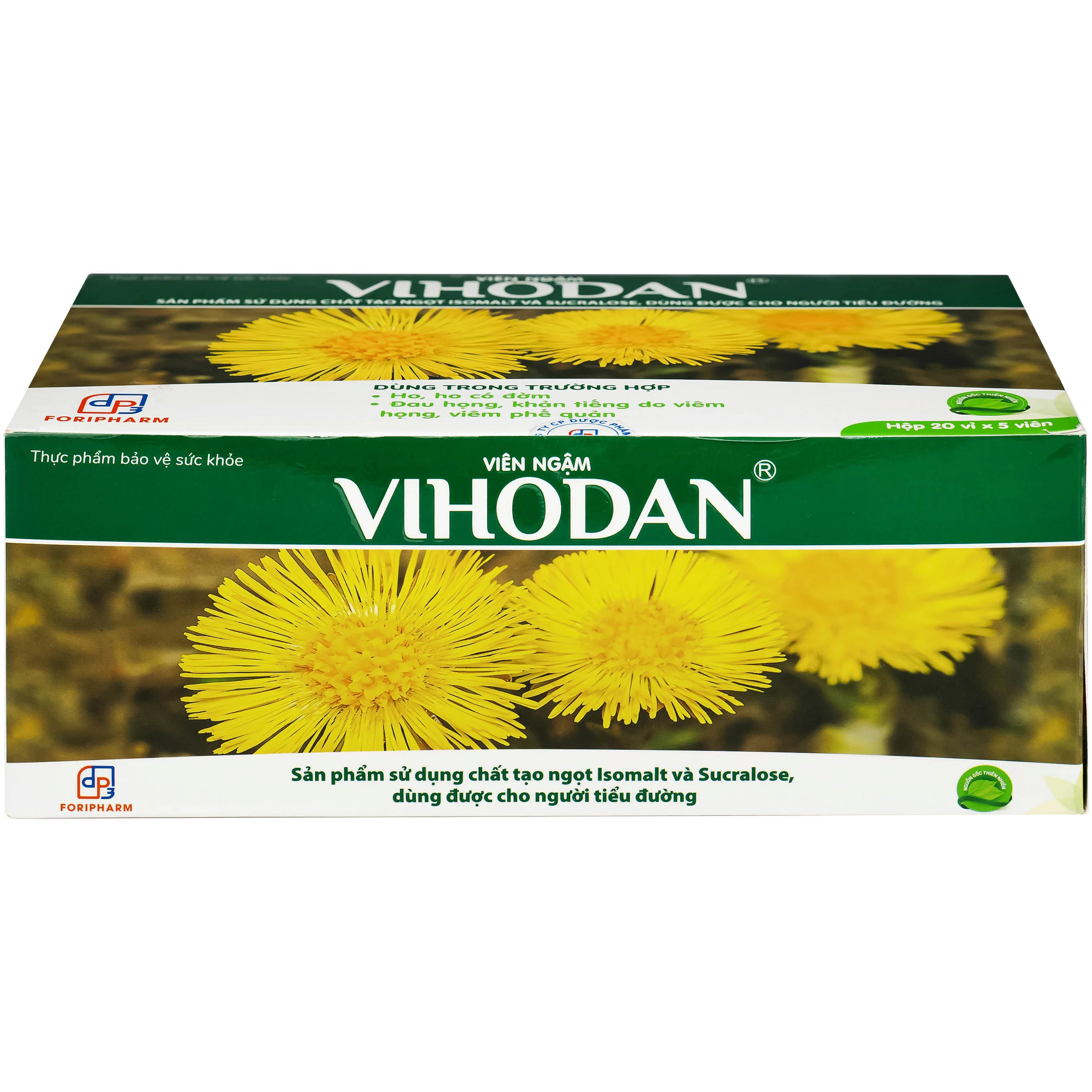 Viên ngậm Vihodan TW3 giúp nhuận phế, hỗ trợ giảm ho, giúp giảm đờm, giảm đau họng (20 vỉ x 5 viên) 4