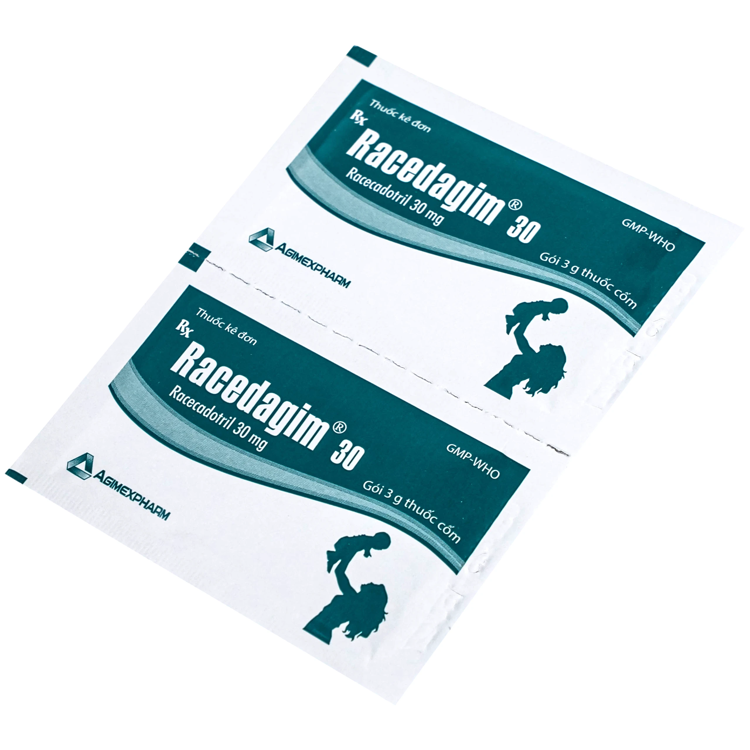 Thuốc cốm Racedagim 30MG Agimexpharm điều trị tiêu chảy cấp ở trẻ em (30 gói x 3g)