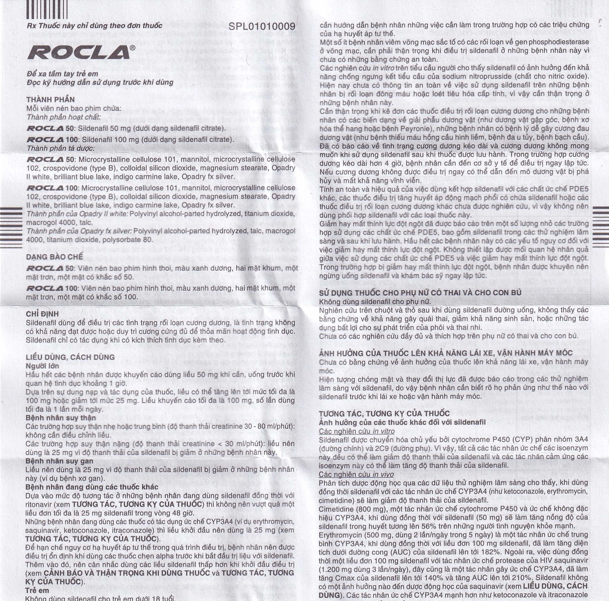 Thuốc Rocla 50 Fremed điều trị các tình trạng rối loạn cương dương (1 vỉ x 4 viên)