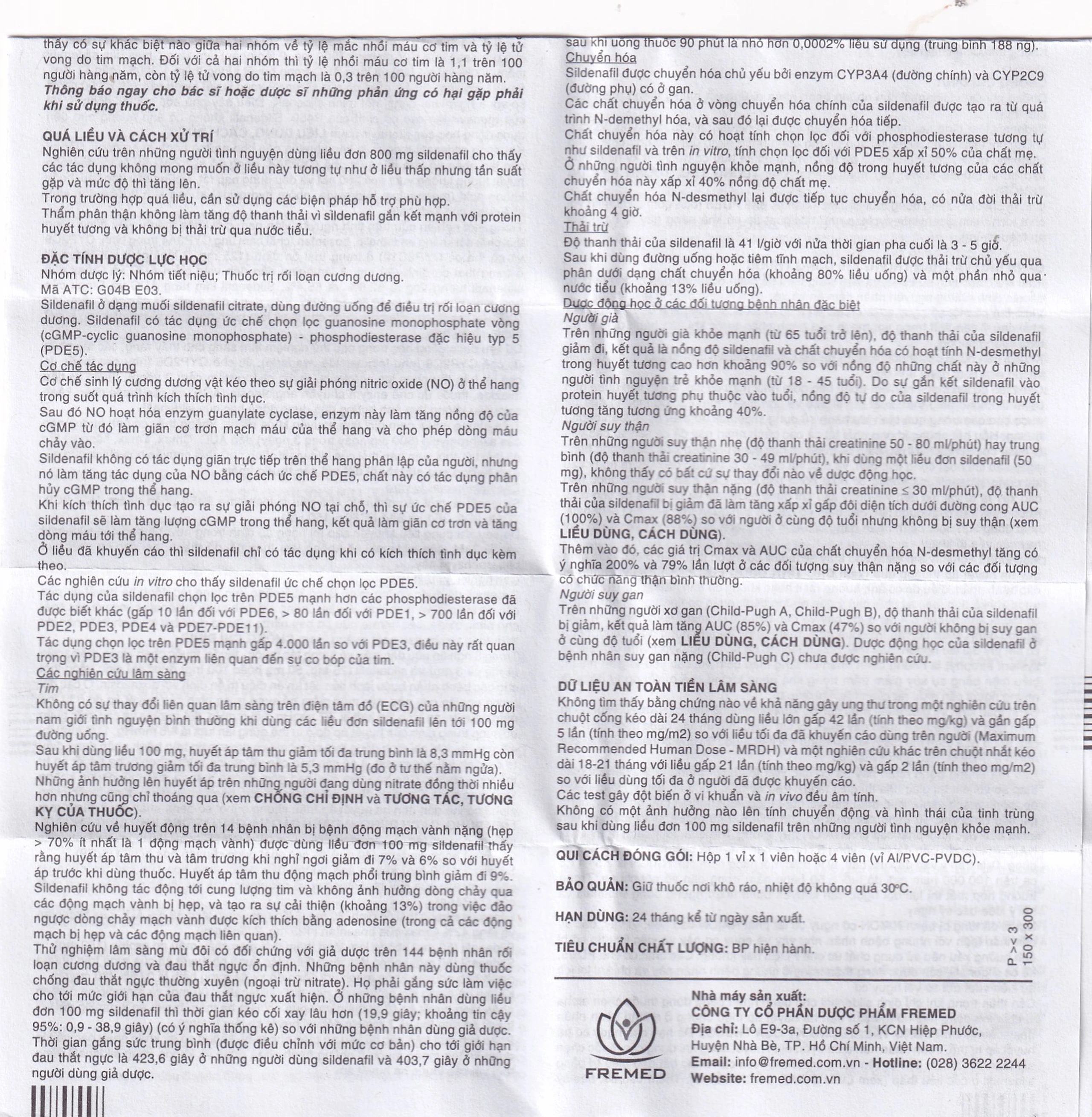 Thuốc Rocla 50 Fremed điều trị các tình trạng rối loạn cương dương (1 vỉ x 4 viên)